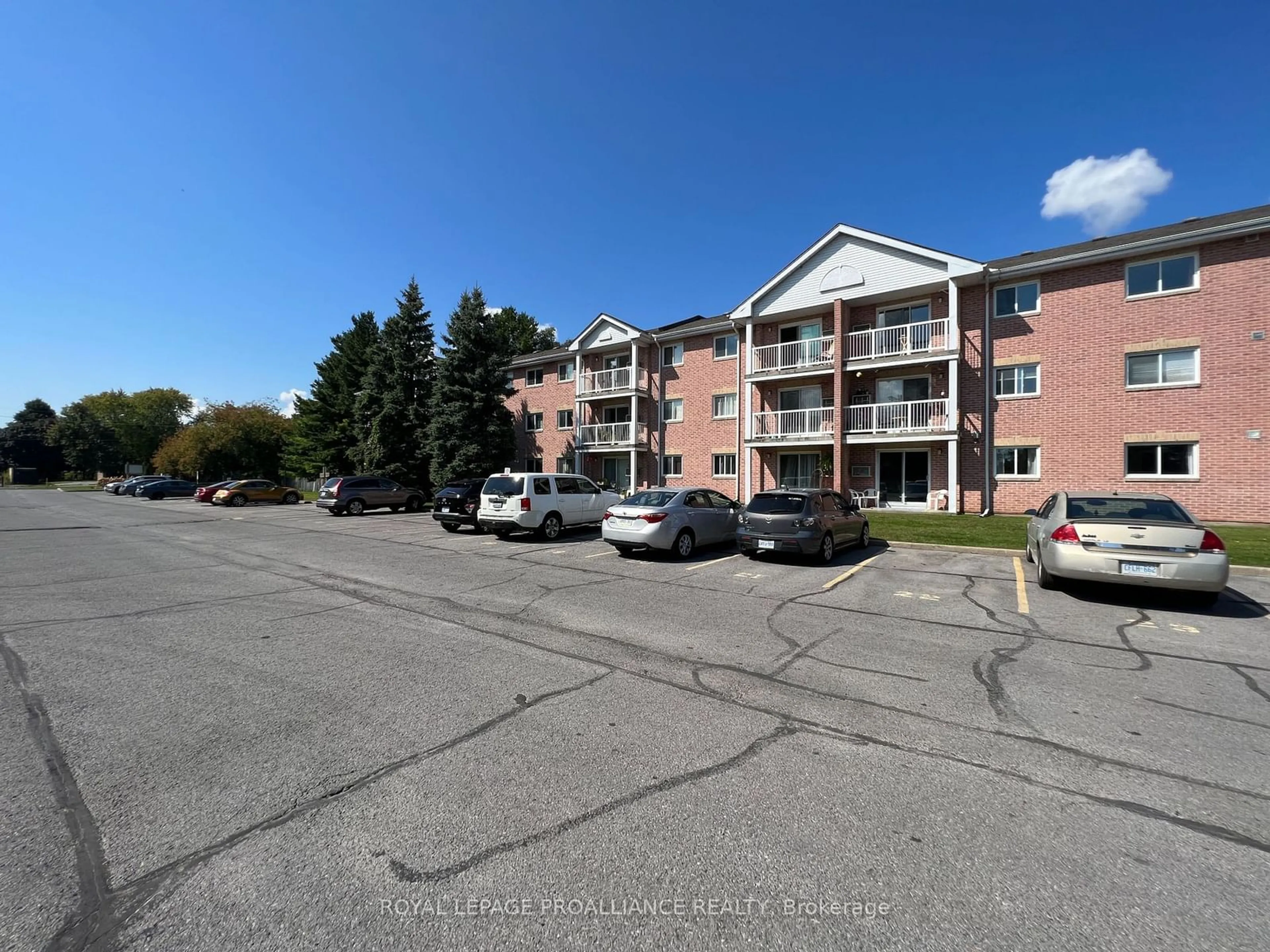 A pic from exterior of the house or condo, the street view for 175 Haig Rd #215, Belleville Ontario K8N 5R7