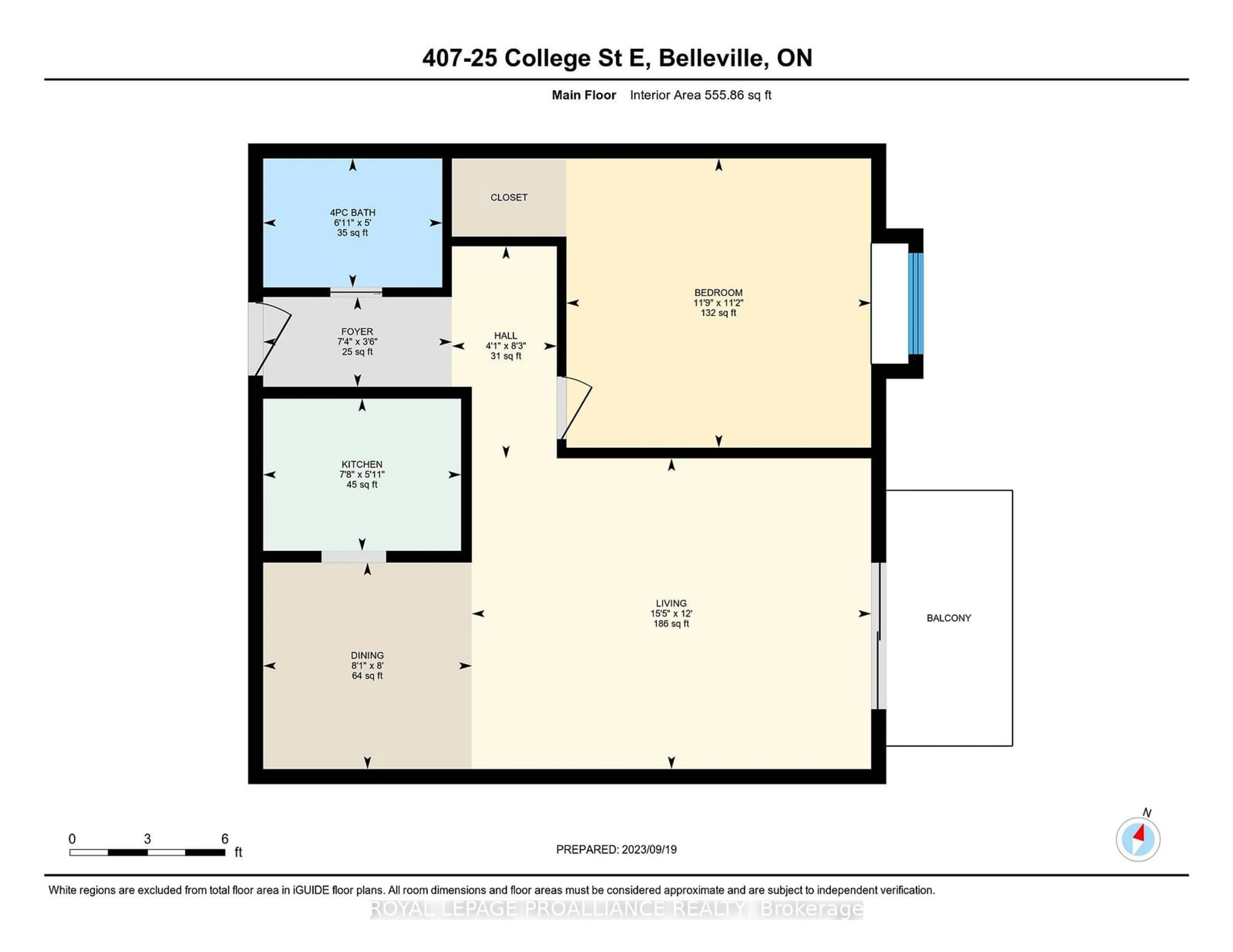 Floor plan for 25 College St #407, Belleville Ontario K8P 2E3