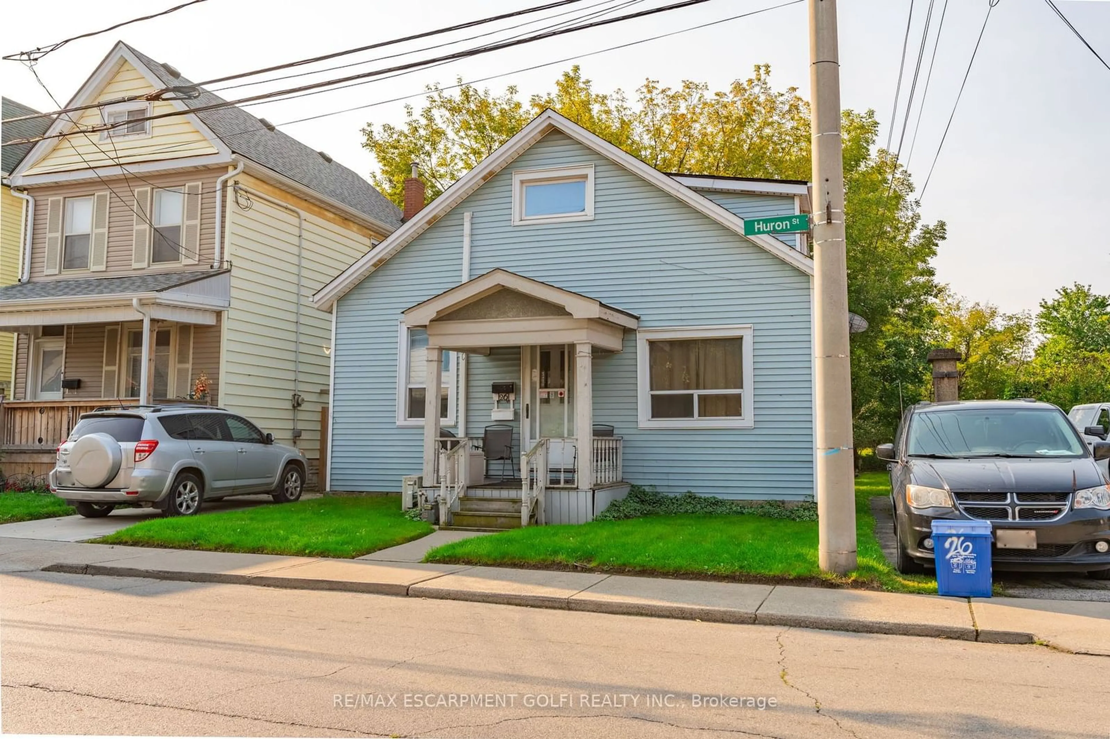 Frontside or backside of a home, the street view for 26 Huron St, Hamilton Ontario L8L 2S2