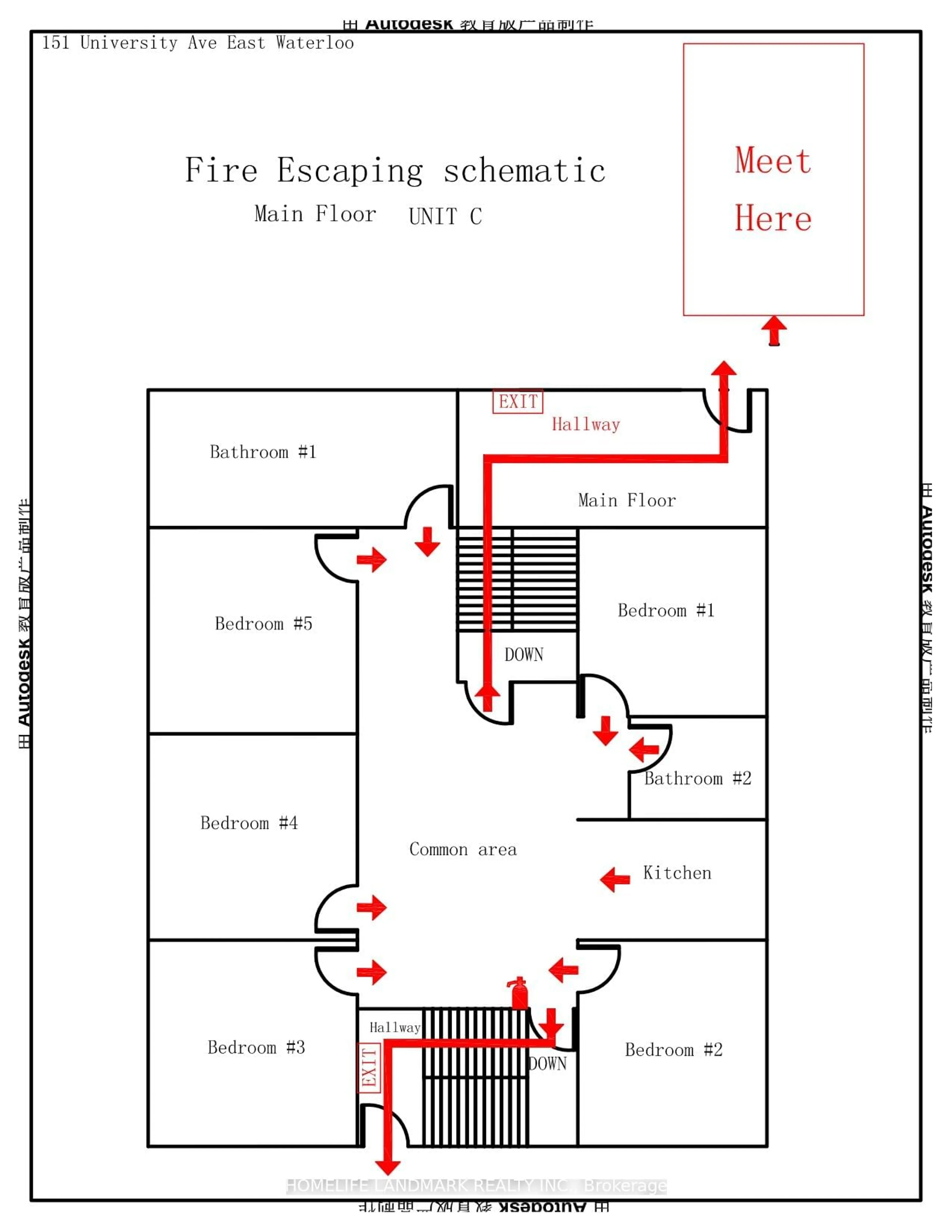 Floor plan for 151 University Ave, Waterloo Ontario N2J 2W4