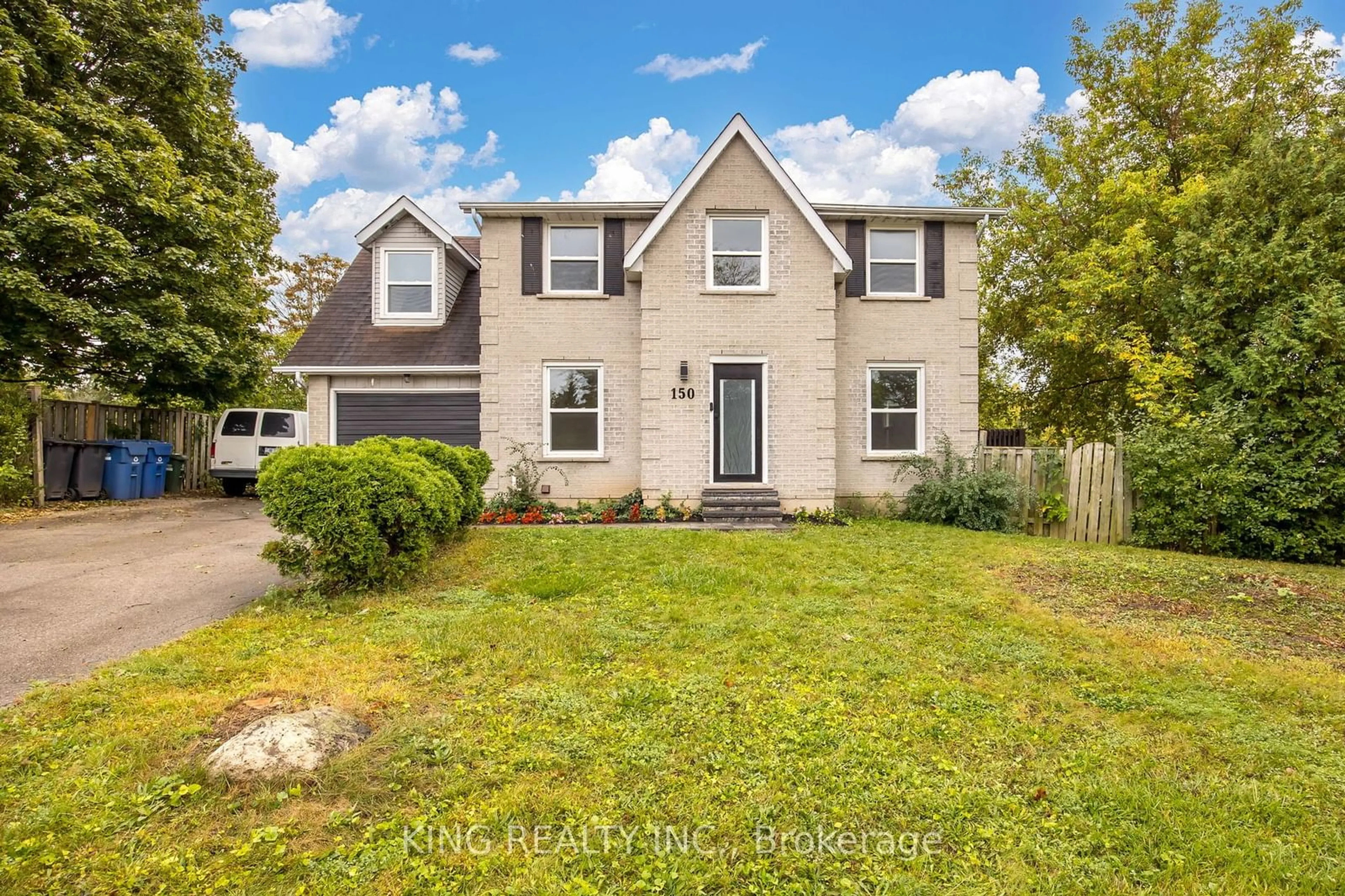 Frontside or backside of a home, the fenced backyard for 150 Cole Rd, Guelph Ontario N1G 3Z8