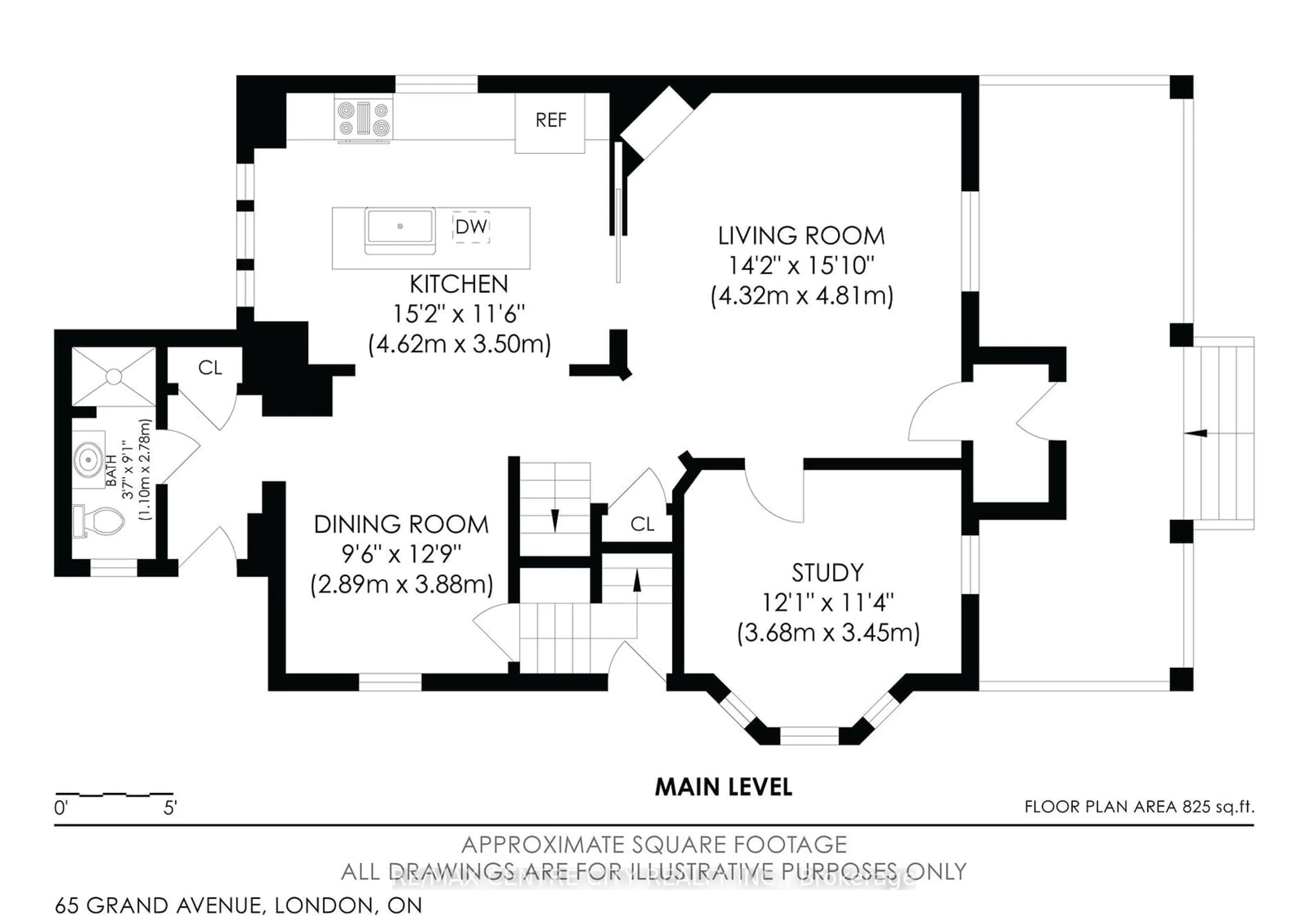 Floor plan for 65 Grand Ave, London Ontario N6C 1L6