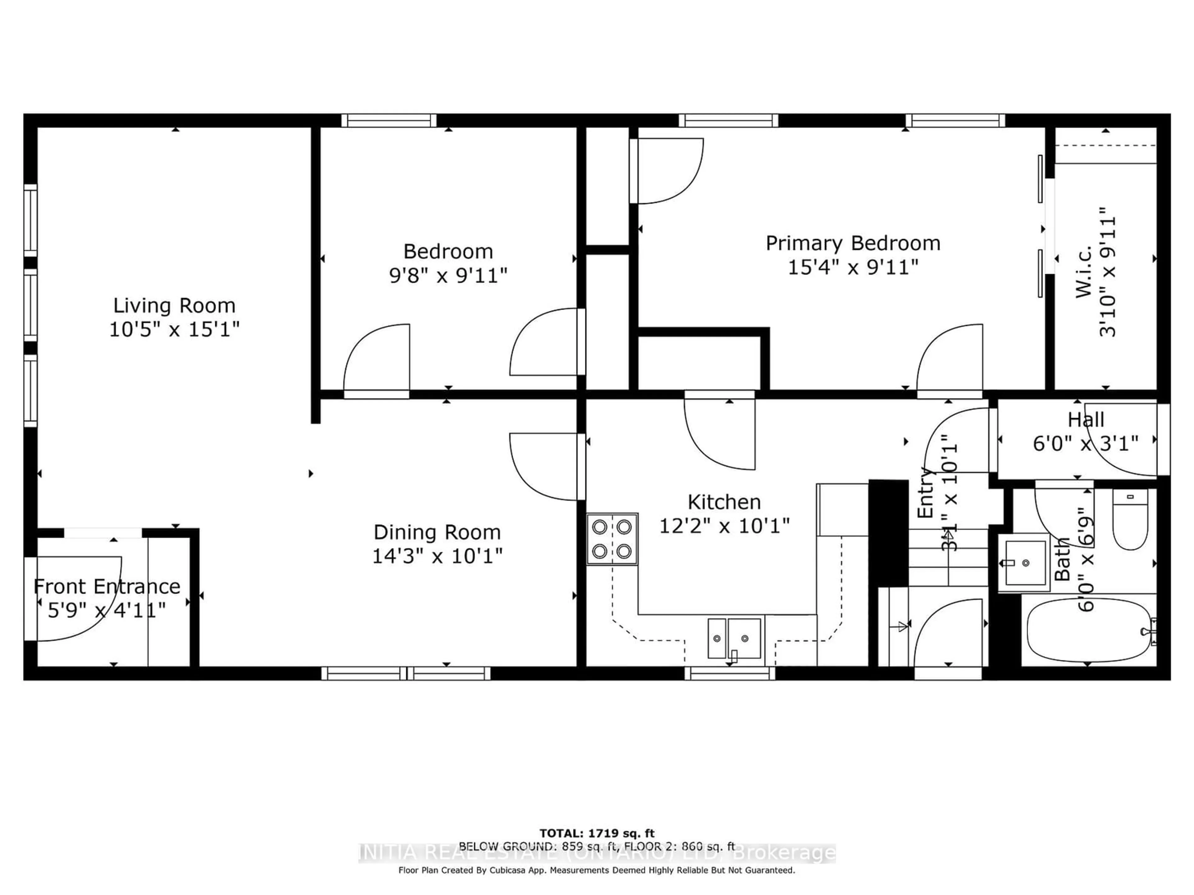 Floor plan for 14 Carlton Ave, London Ontario N5Y 3M5