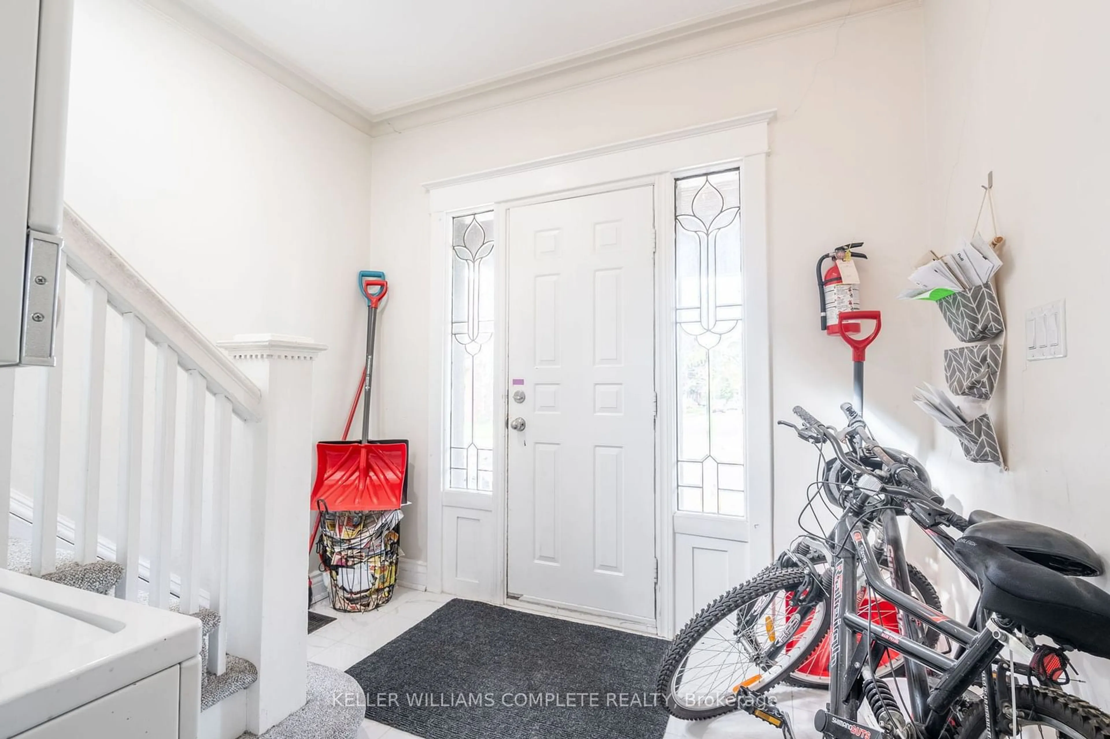 Indoor entryway, cement floor for 22 Lottridge St, Hamilton Ontario L8L 6T5