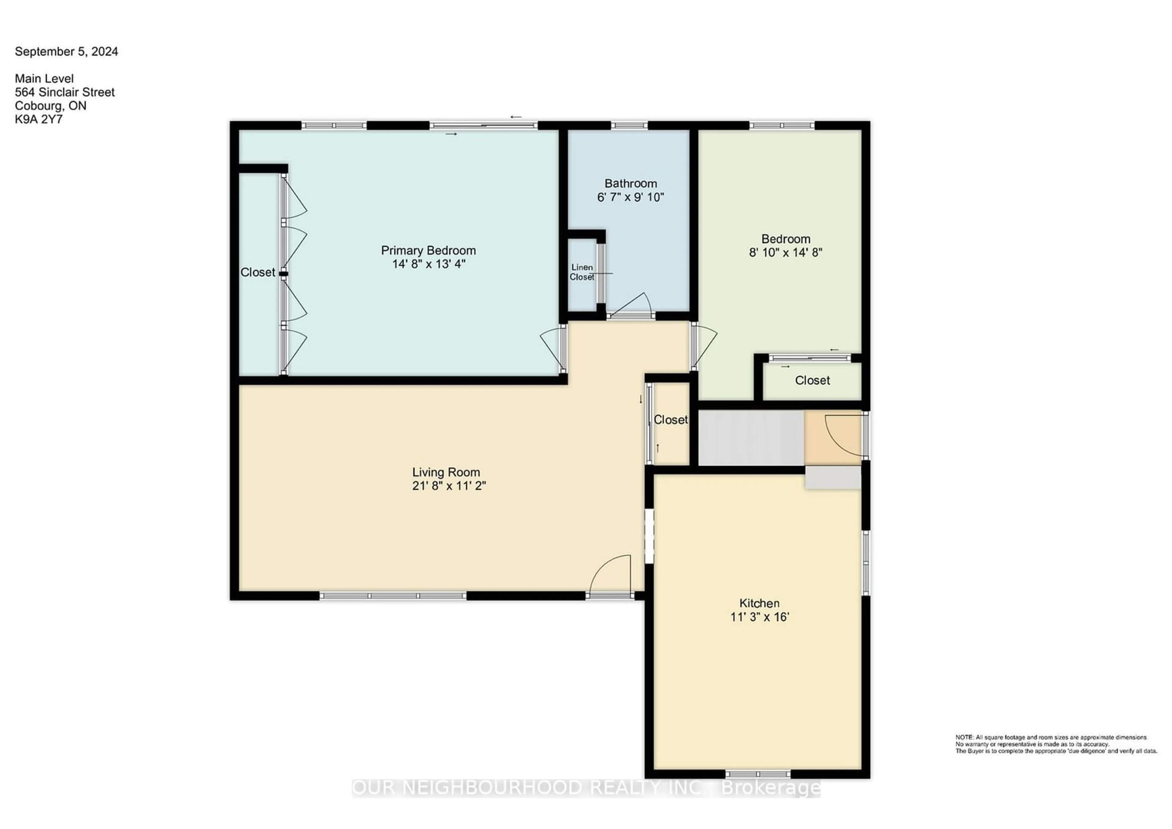 Floor plan for 564 Sinclair St, Cobourg Ontario K9A 2Y7