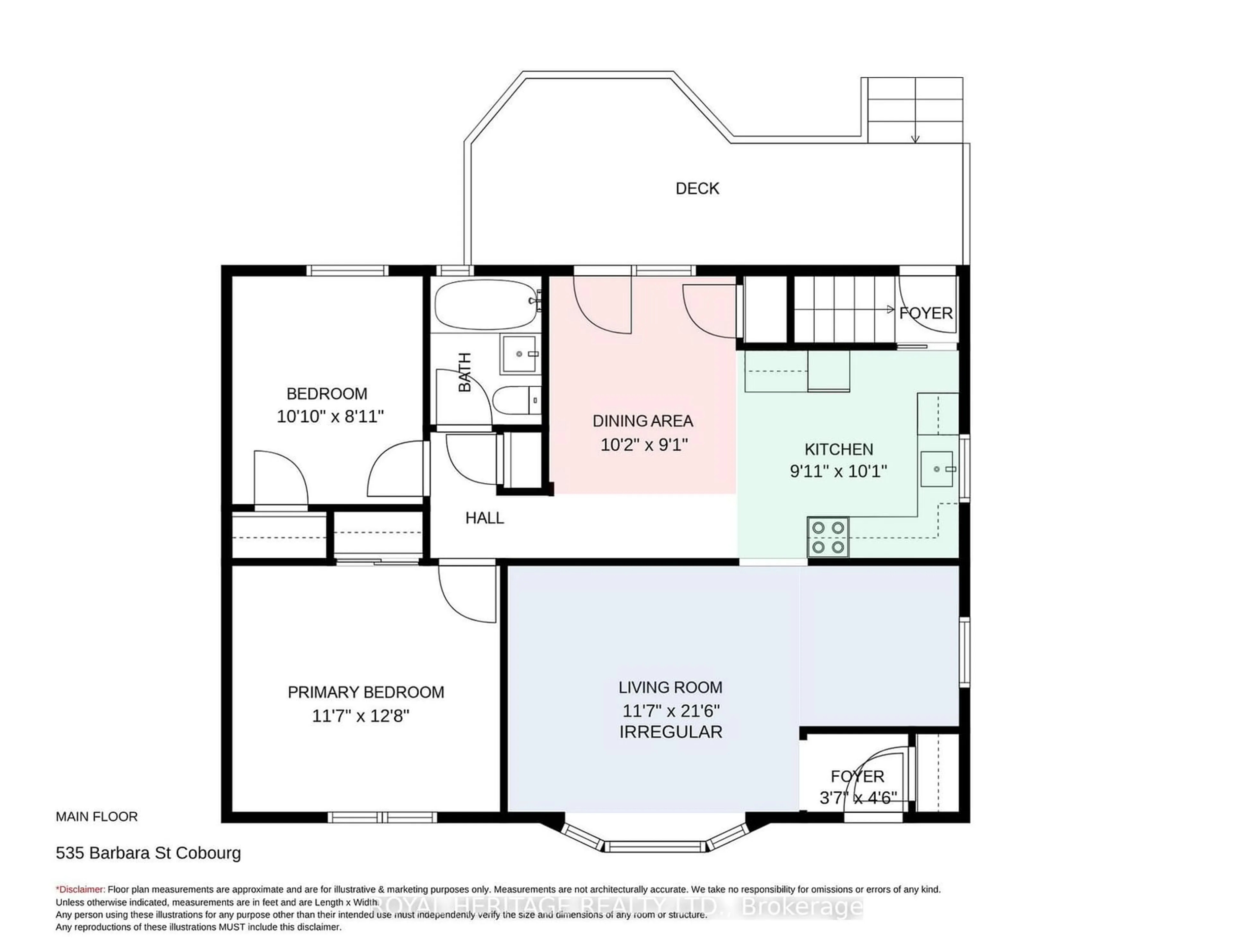 Floor plan for 535 Barbara St, Cobourg Ontario K9A 2A9