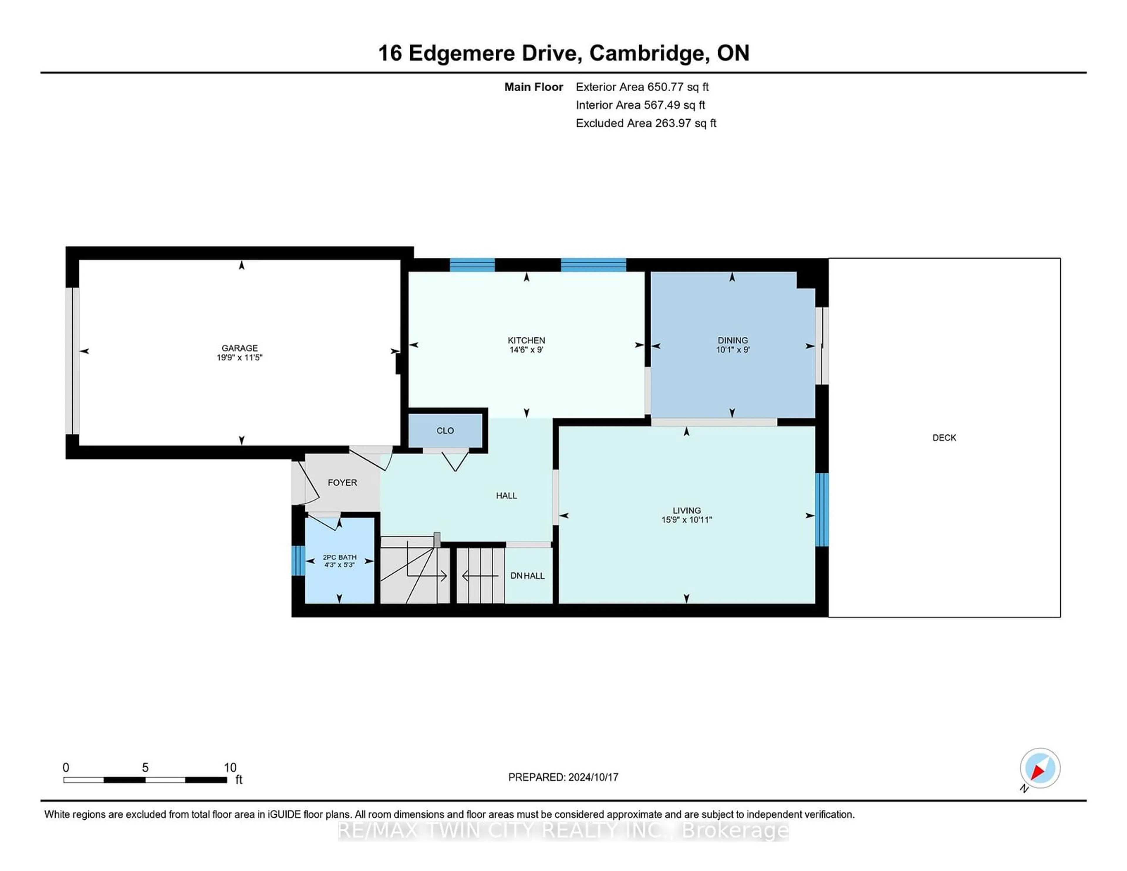 Floor plan for 16 Edgemere Dr, Cambridge Ontario N1P 1A9