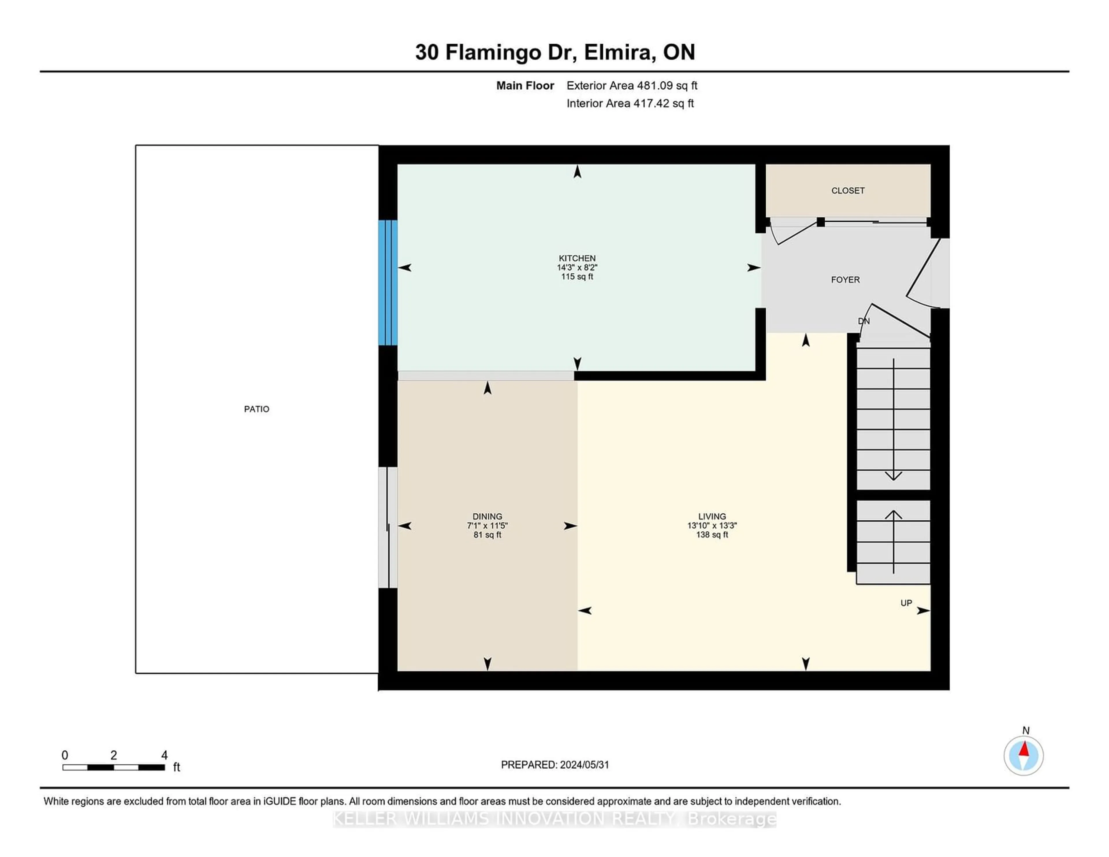 Floor plan for 30 Flamingo Dr #3, Woolwich Ontario N3B 1V5