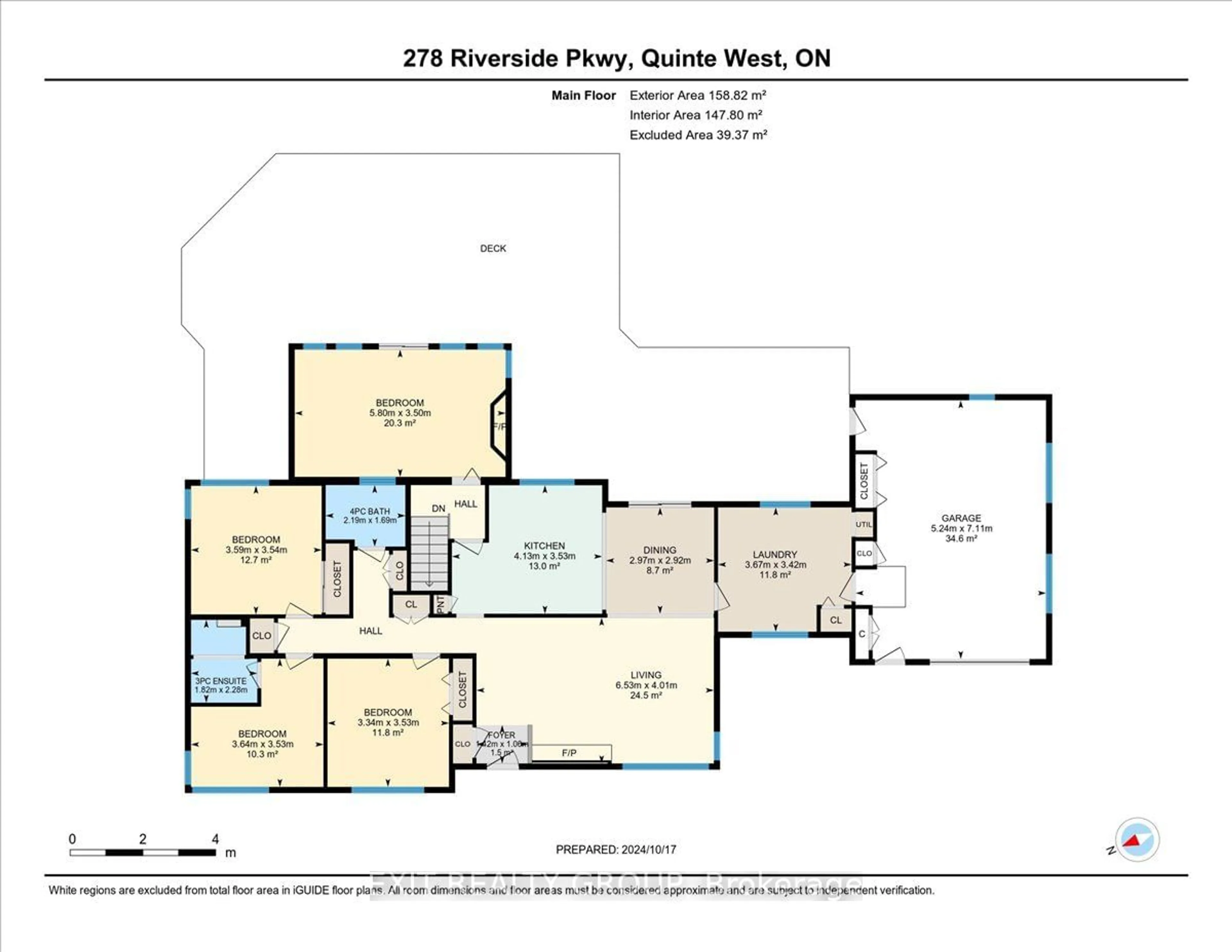 Floor plan for 278 Riverside Pkwy, Quinte West Ontario K0K 2C0