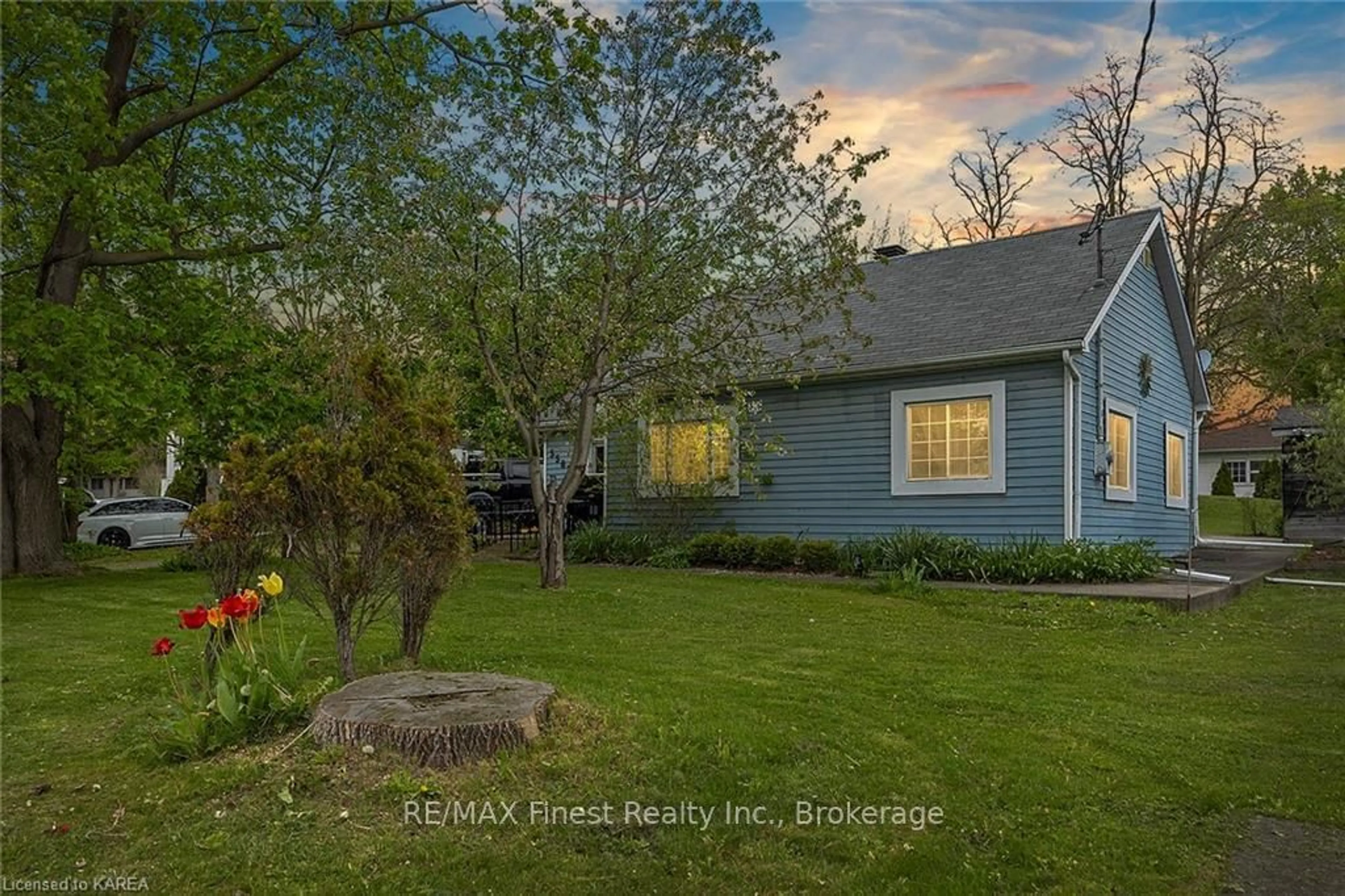 A pic from exterior of the house or condo, the fenced backyard for 5567 BATH Rd, Loyalist Ontario K0H 1G0