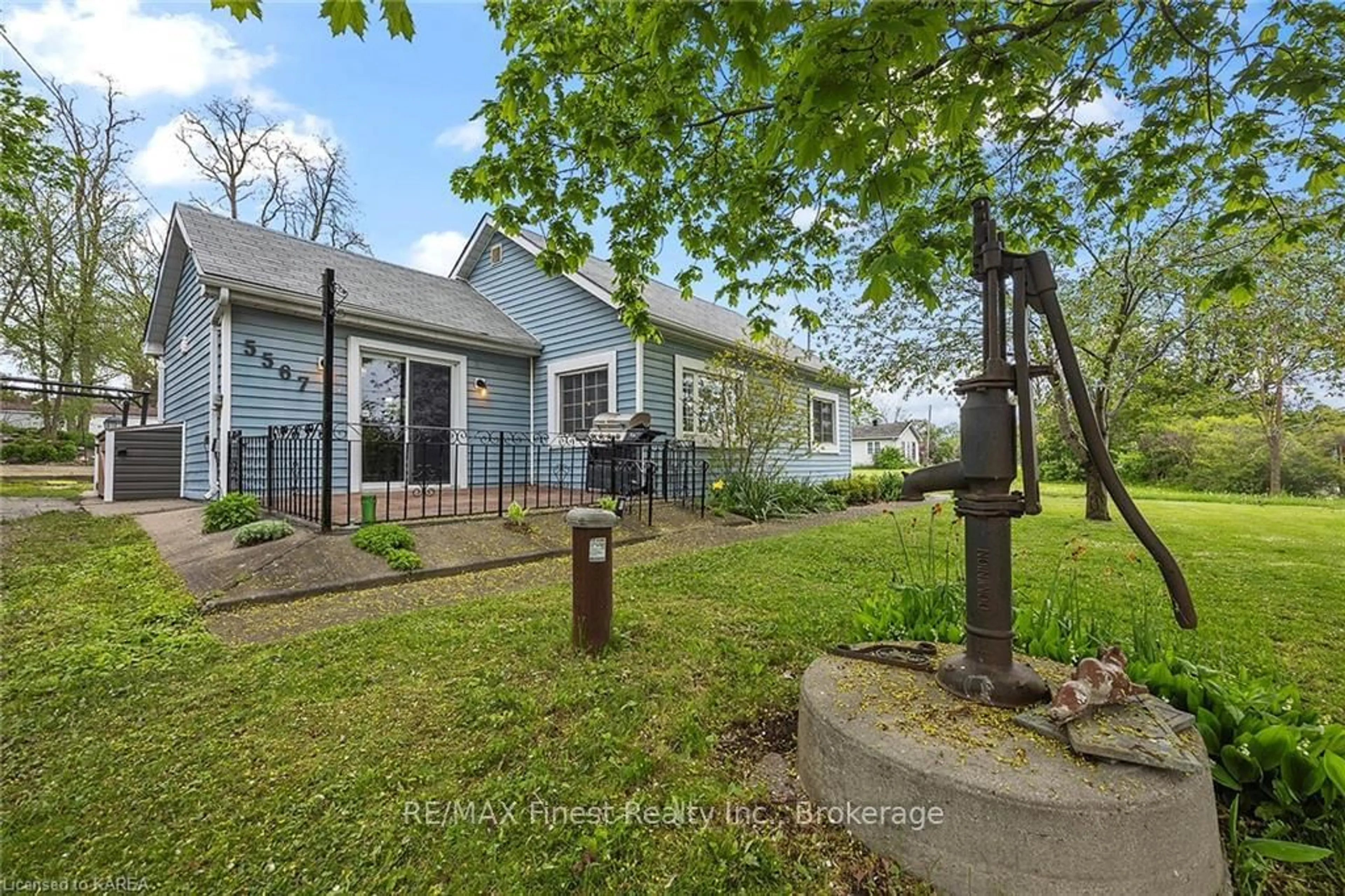 Frontside or backside of a home, the fenced backyard for 5567 BATH Rd, Loyalist Ontario K0H 1G0