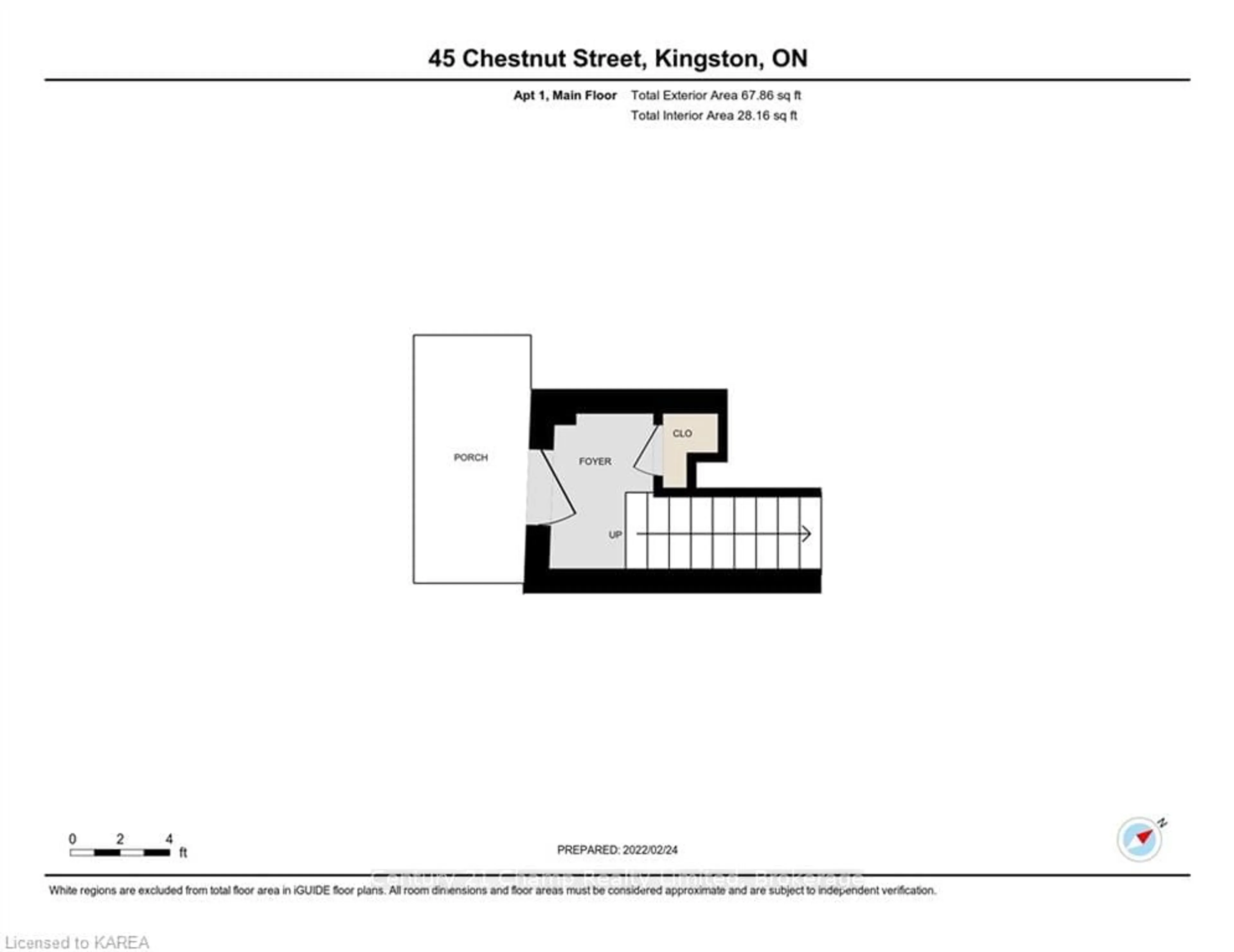 Floor plan for 45 CHESTNUT St, Kingston Ontario K7K 3X4