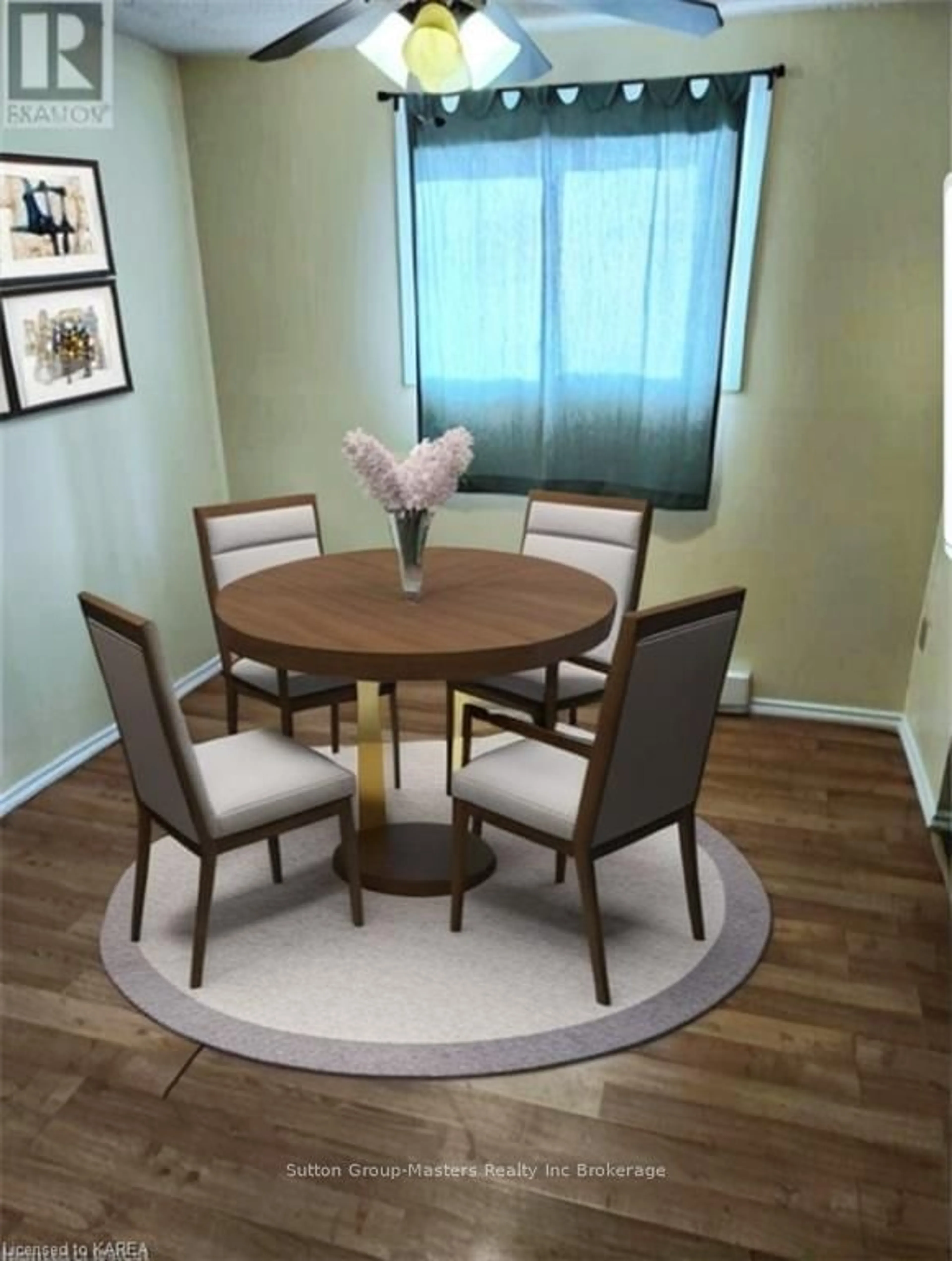 Dining room, carpet floors for 835 MILFORD Dr #108, Kingston Ontario K7P 1A7