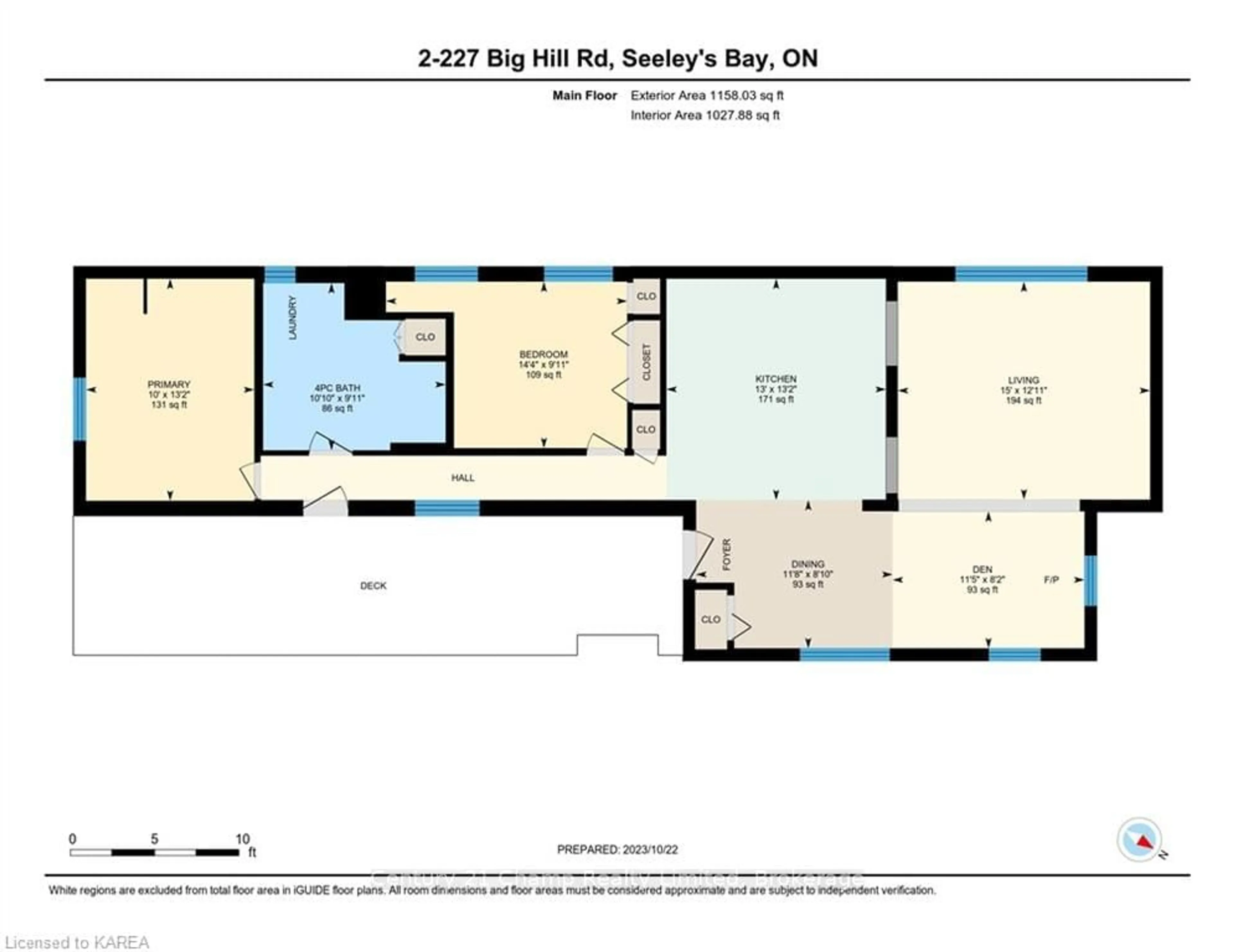 Floor plan for 227 BIG HILL Rd #2, Leeds & Grenville Ontario K0H 2N0