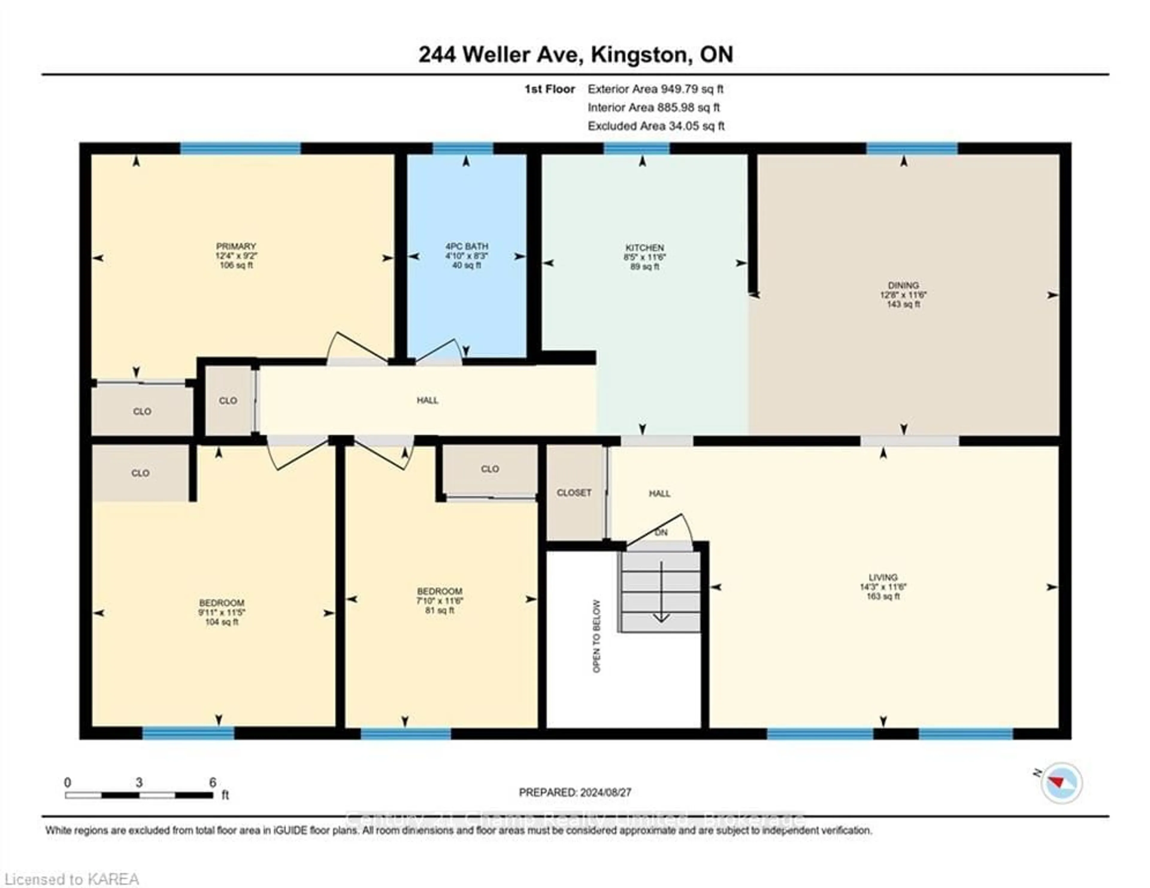 Floor plan for 244 WELLER Ave, Kingston Ontario K7K 2V2