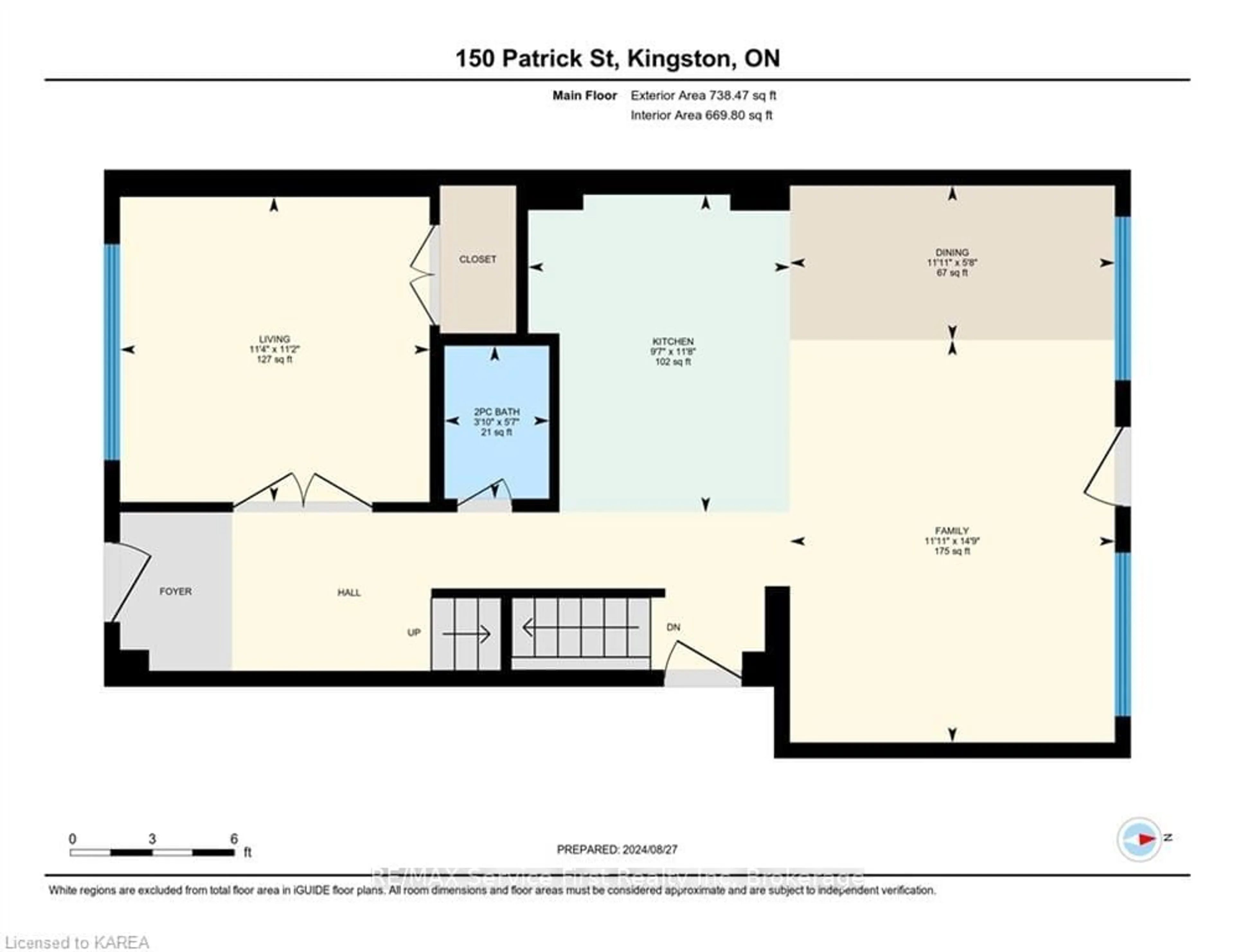 Floor plan for 150 PATRICK St, Kingston Ontario K7K 3P5