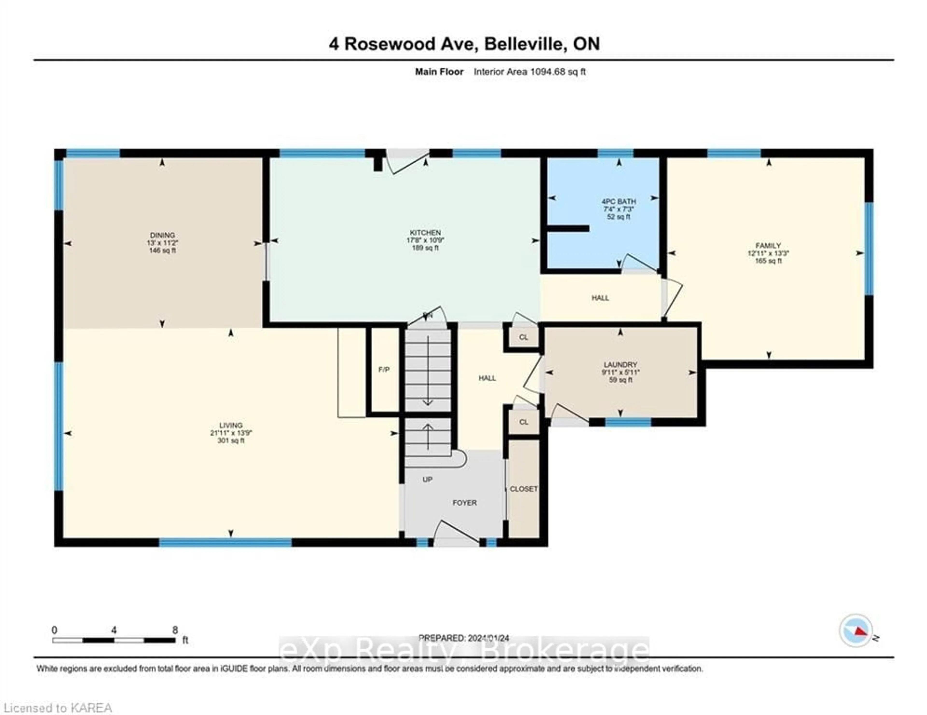 Floor plan for 4 ROSEWOOD Ave, Belleville Ontario K8N 4E9