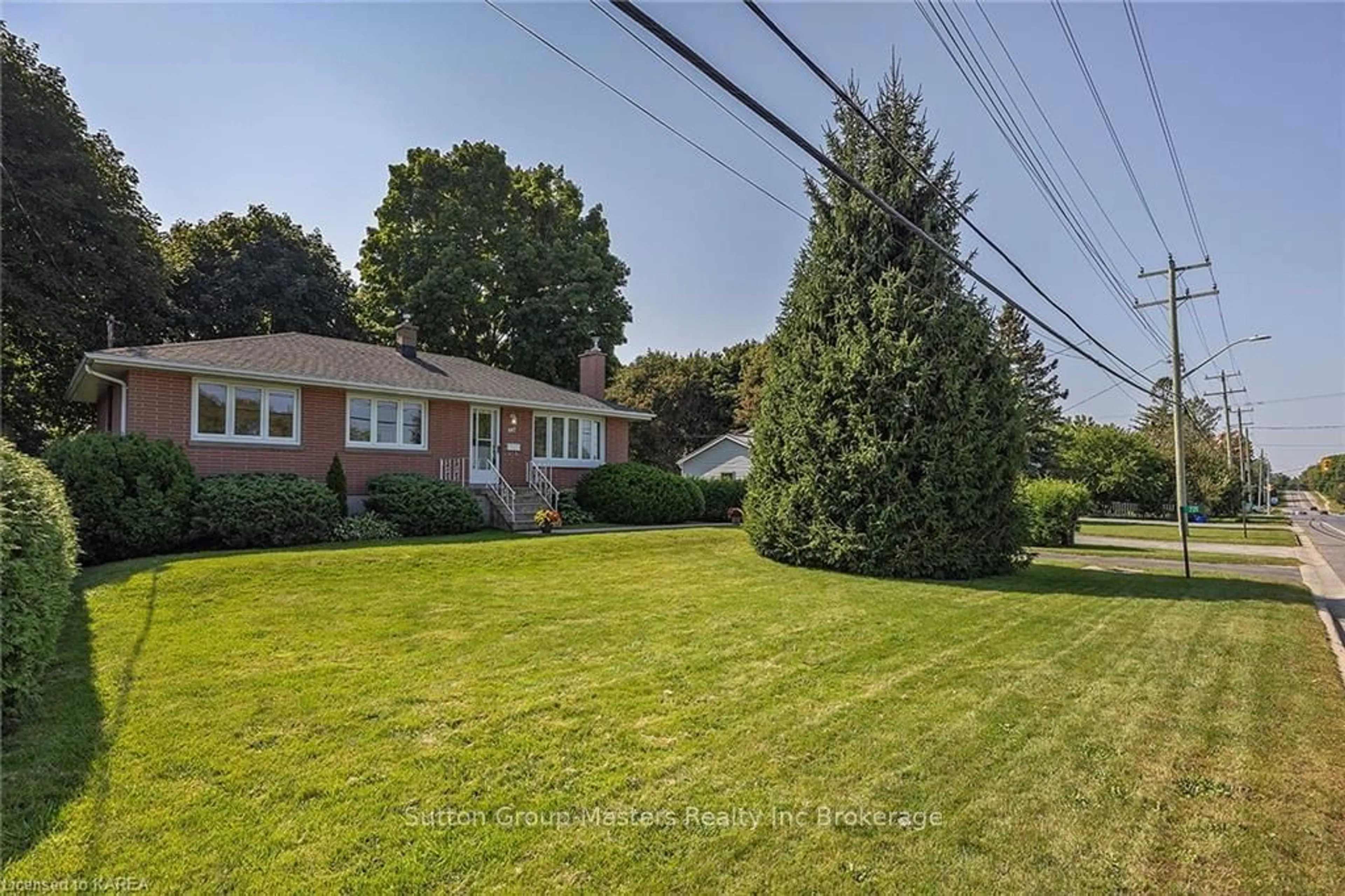 Frontside or backside of a home, the fenced backyard for 721 FRONT Rd, Kingston Ontario K7M 5R6