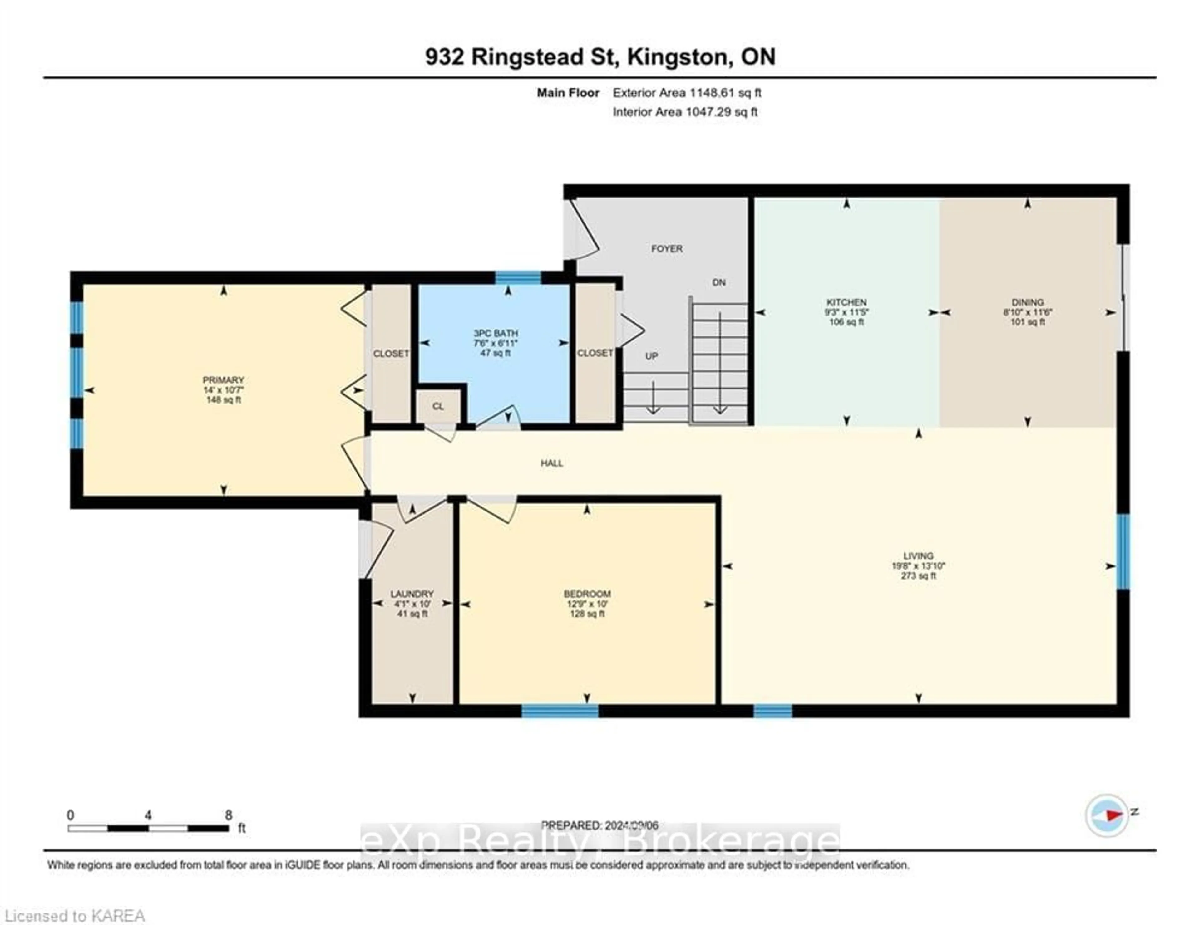 Floor plan for 932 RINGSTEAD St, Kingston Ontario K7M 8V2