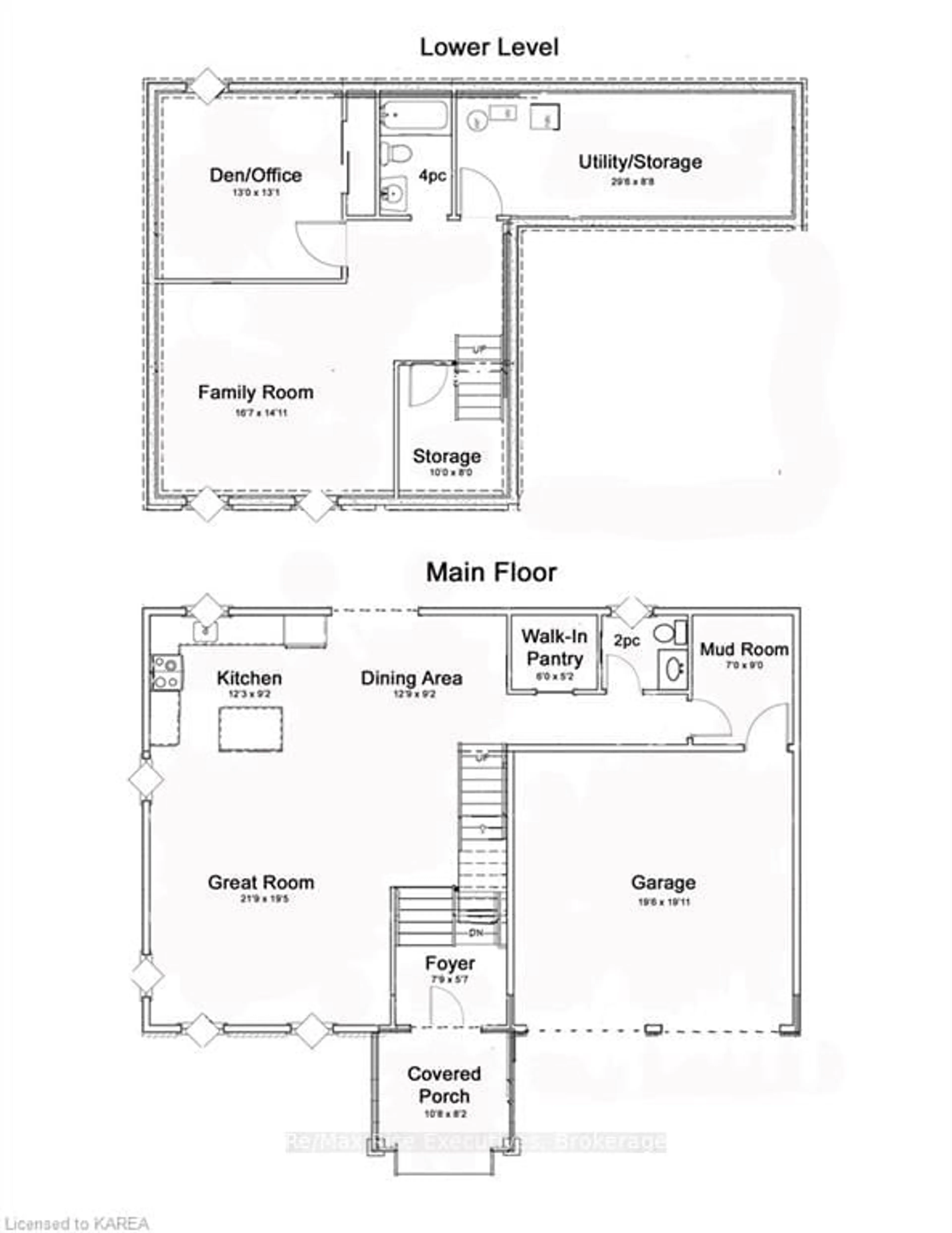 Floor plan for 1442 SPROULE St, Kingston Ontario K7P 2V3