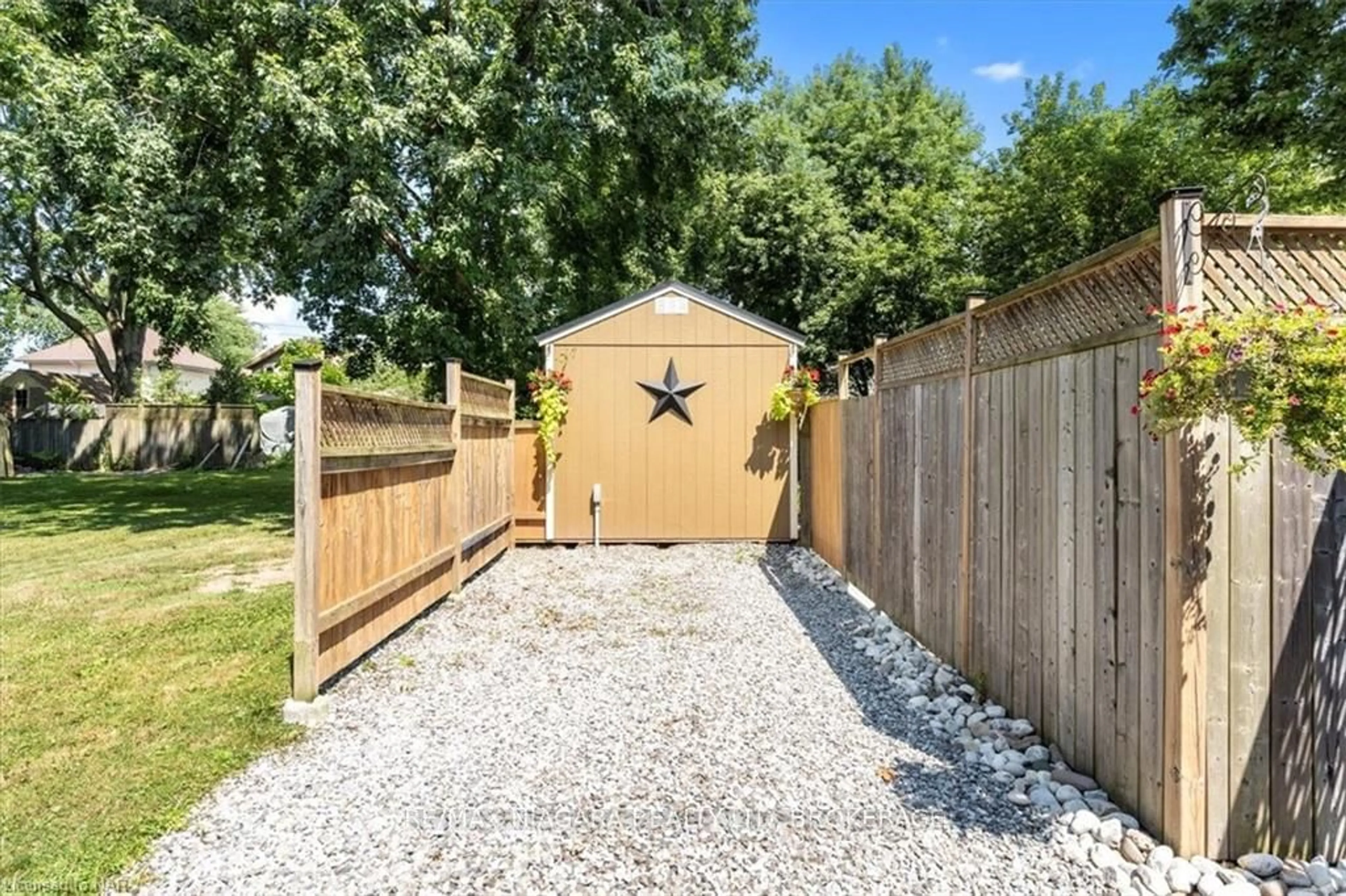 Patio, the fenced backyard for 141 PRINCESS St, Port Colborne Ontario L3K 3J5