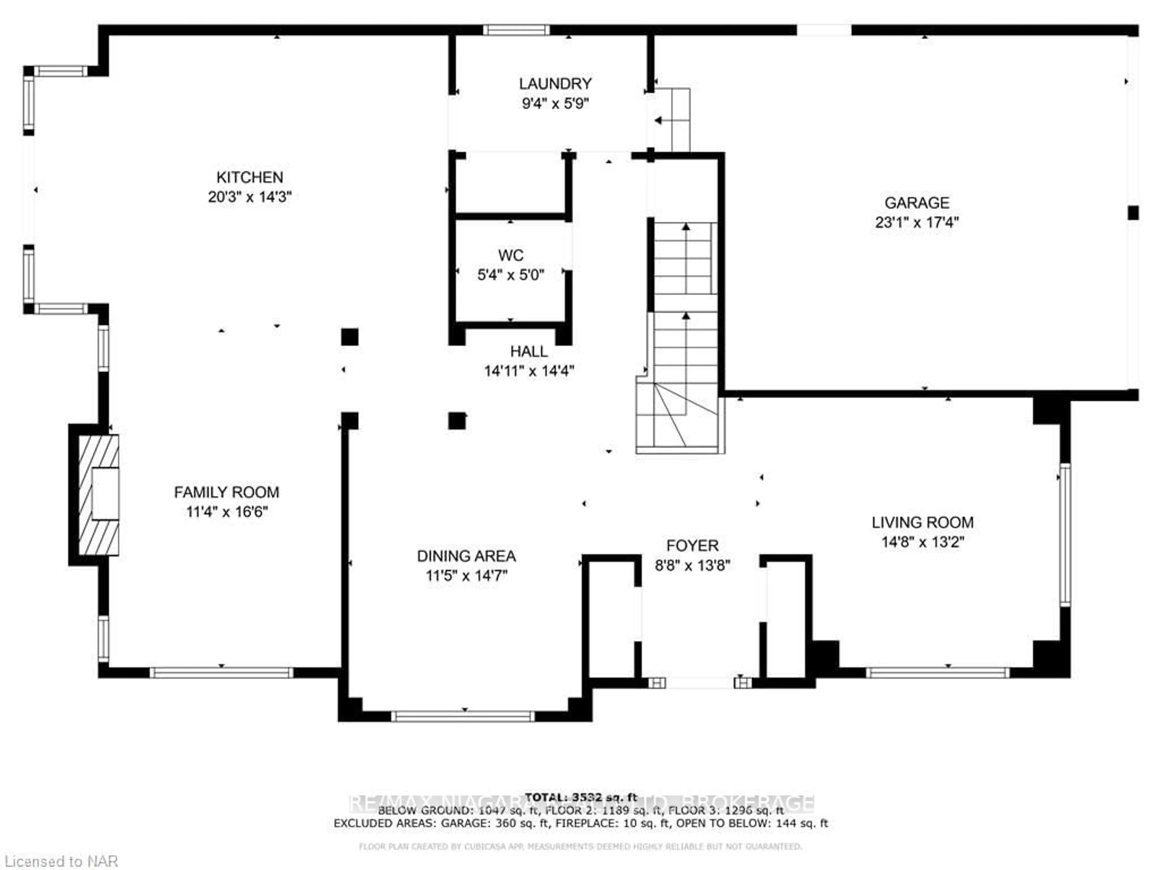 Floor plan for 8760 MILOMIR St, Niagara Falls Ontario L2H 0C6