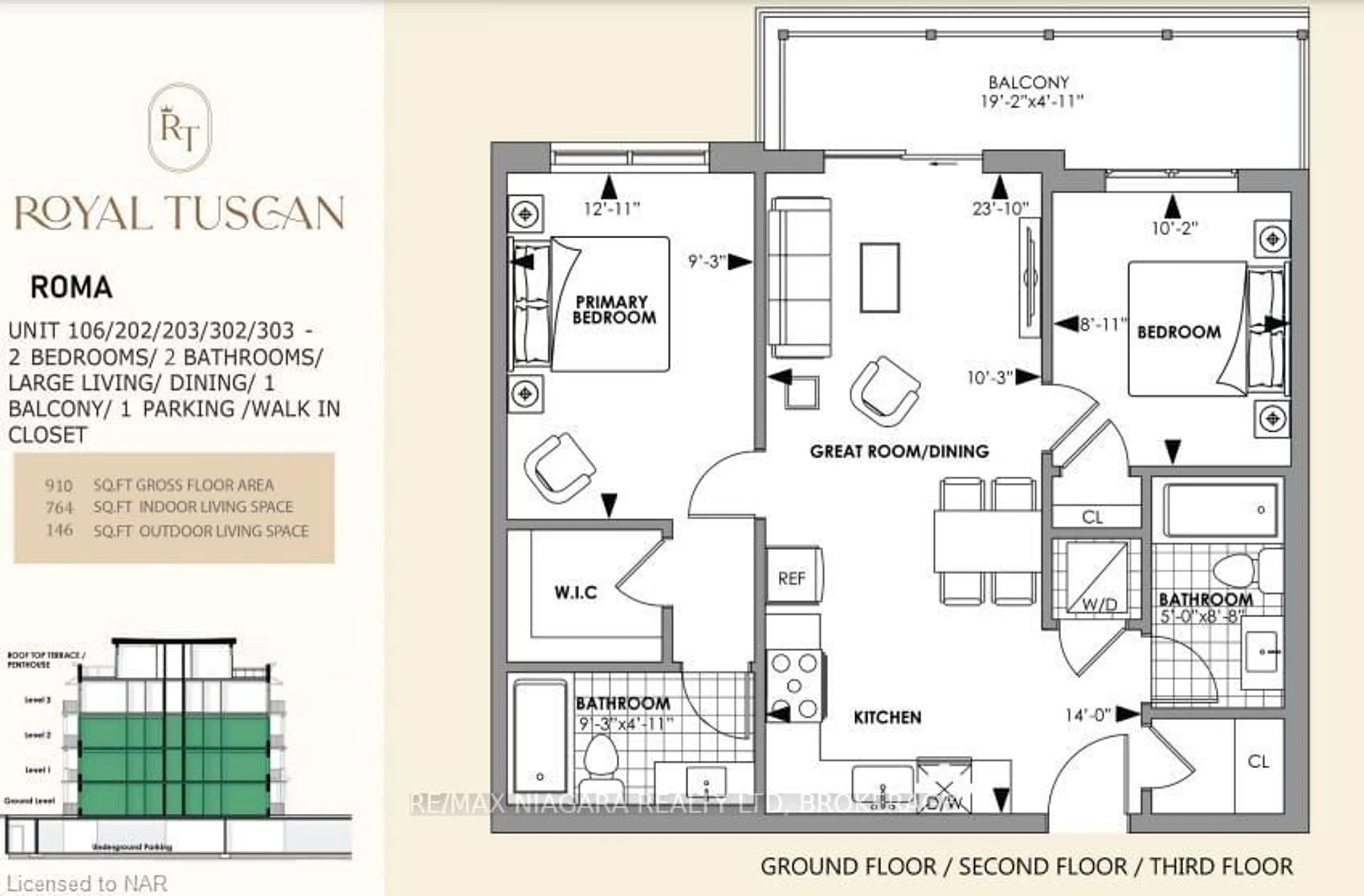 Floor plan for 1024 VANSICKLE Rd #202A, St. Catharines Ontario L2S 2X3