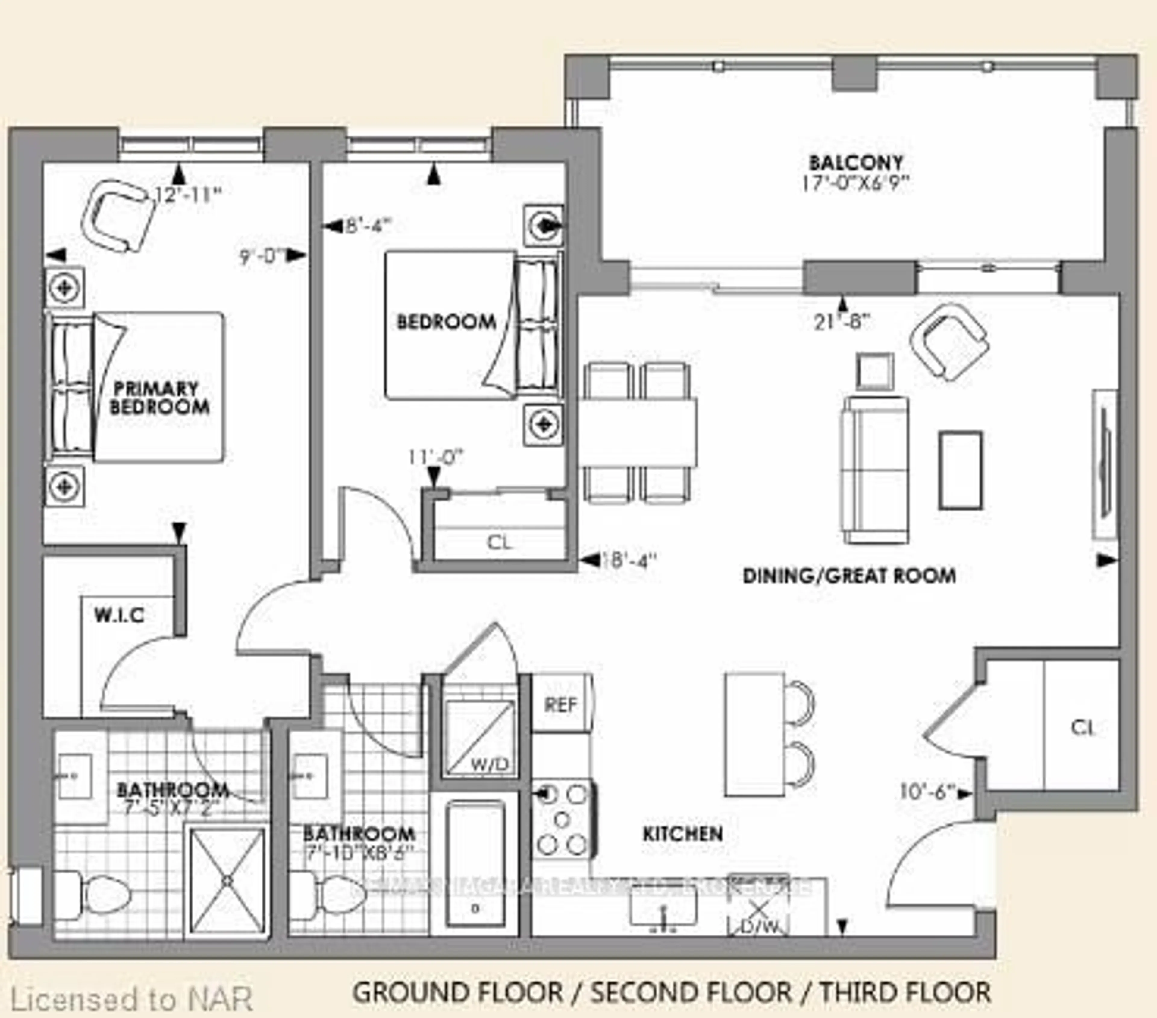 Floor plan for 1024 VANSICKLE Rd #310A, St. Catharines Ontario L2S 2X3