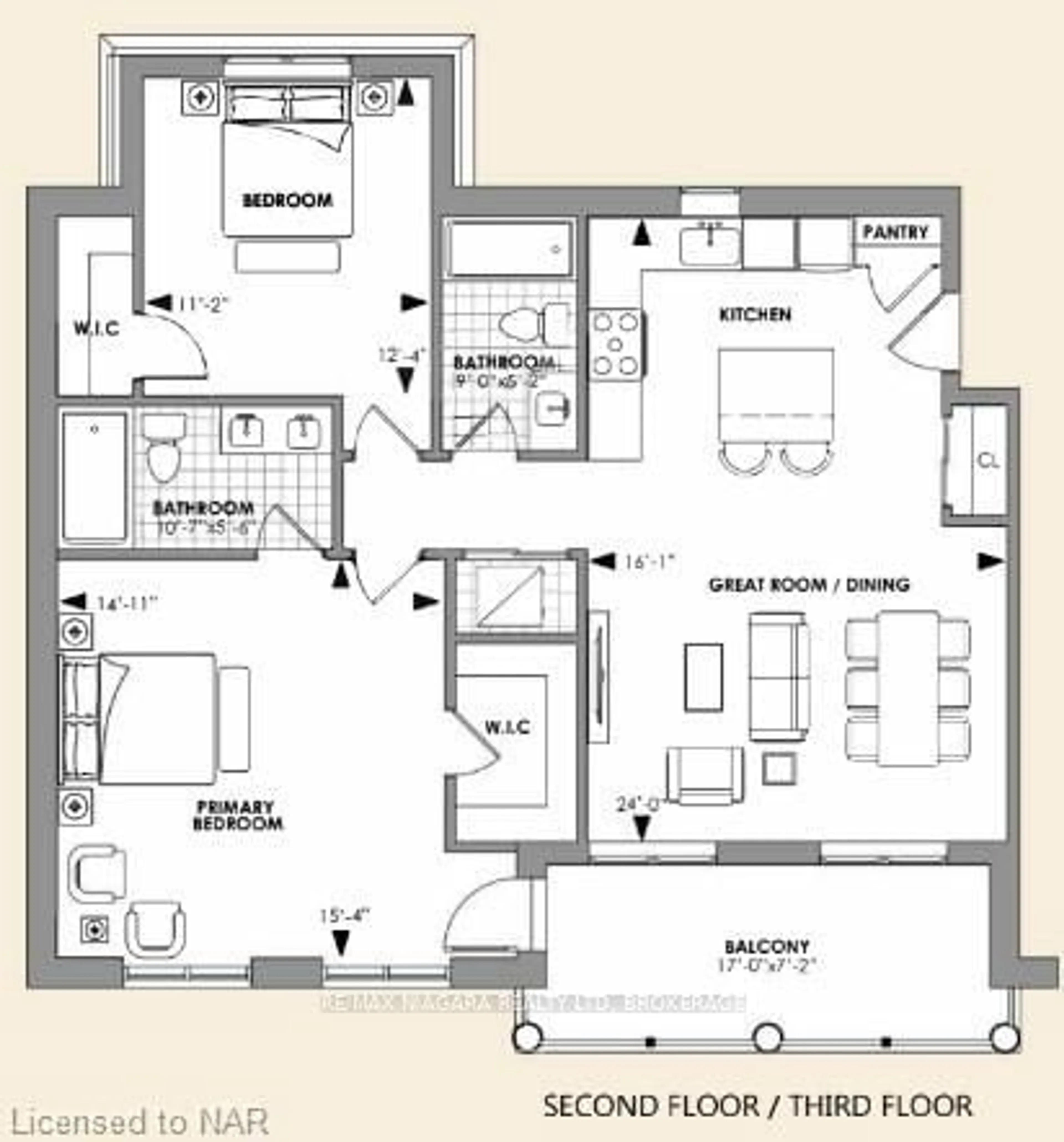 Floor plan for 1024 VANSICKLE Rd #307A, St. Catharines Ontario L2S 2X3