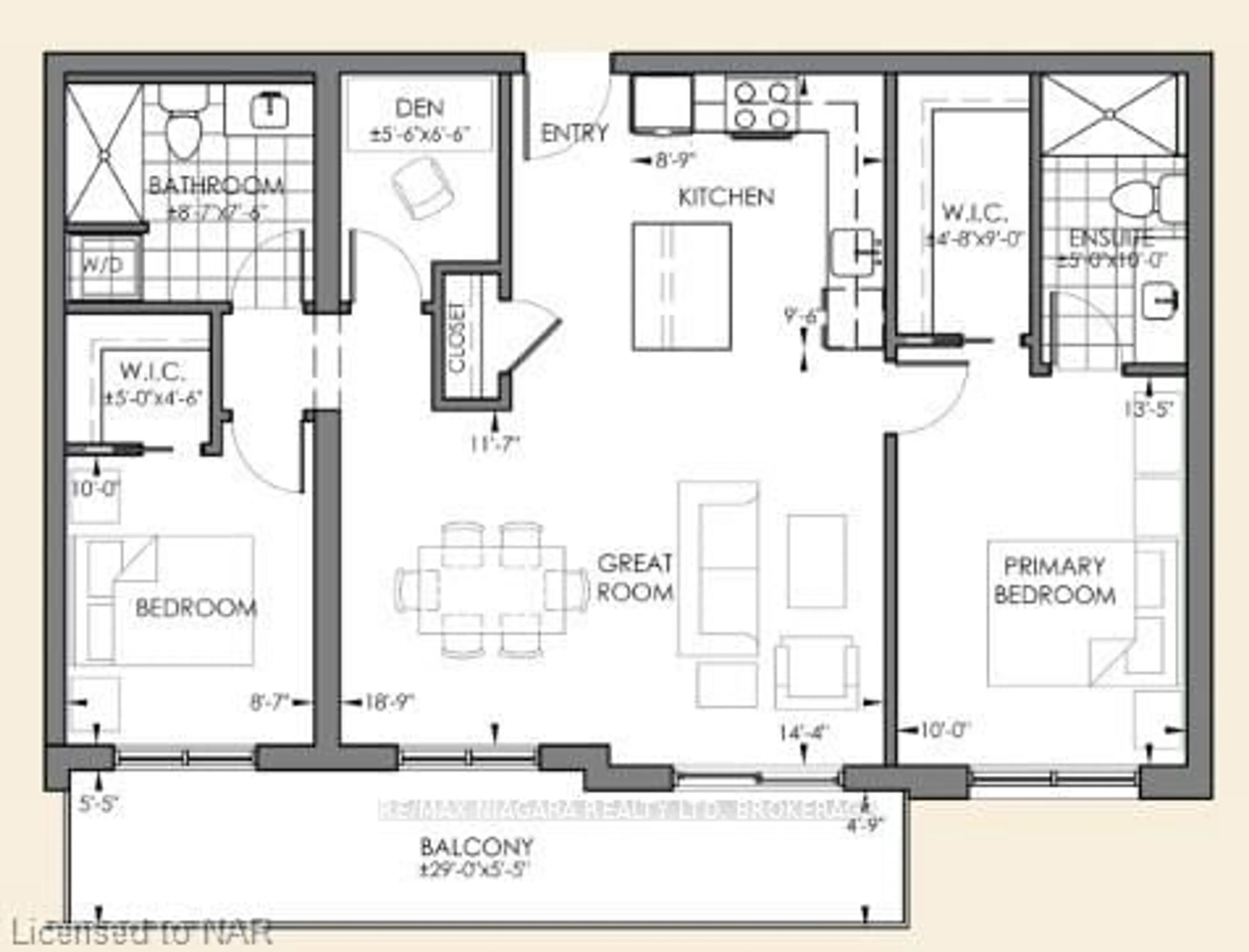 Floor plan for 1024 VANSICKLE Rd #407A, St. Catharines Ontario L2S 2X3