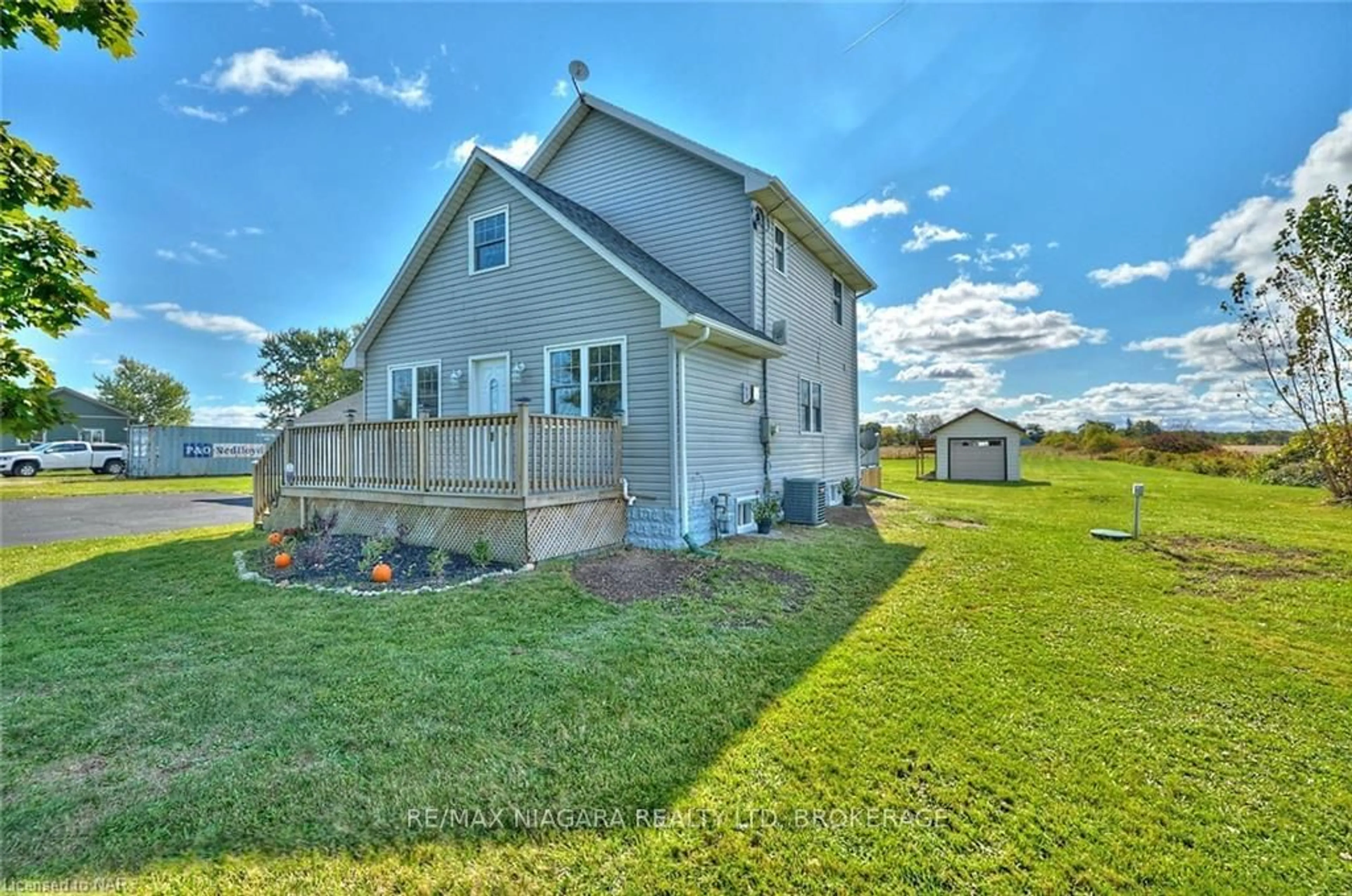 A pic from exterior of the house or condo, the fenced backyard for 5091 HIGHWAY #3, Port Colborne Ontario L0S 1R0