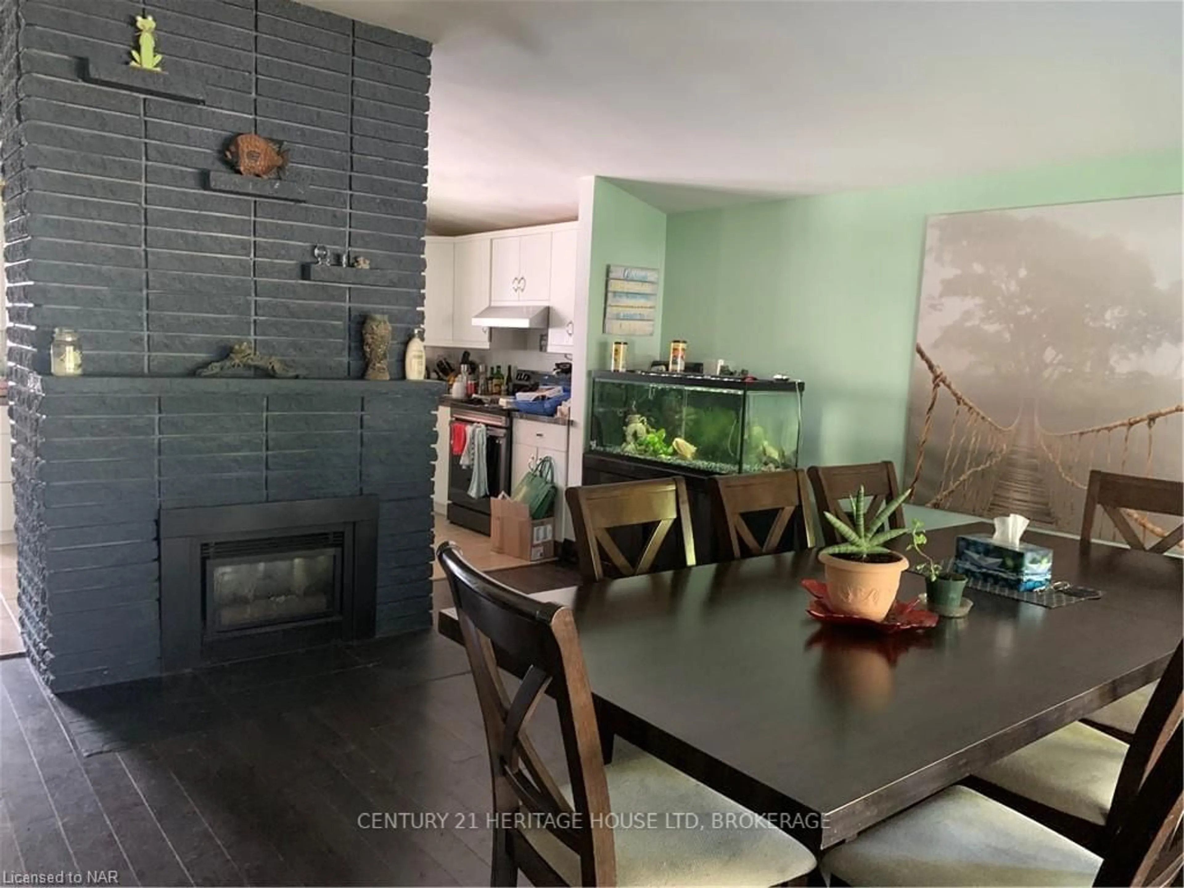 Dining room, cement floor, cottage for 67 WAKELIN Terr, St. Catharines Ontario L2M 4K8