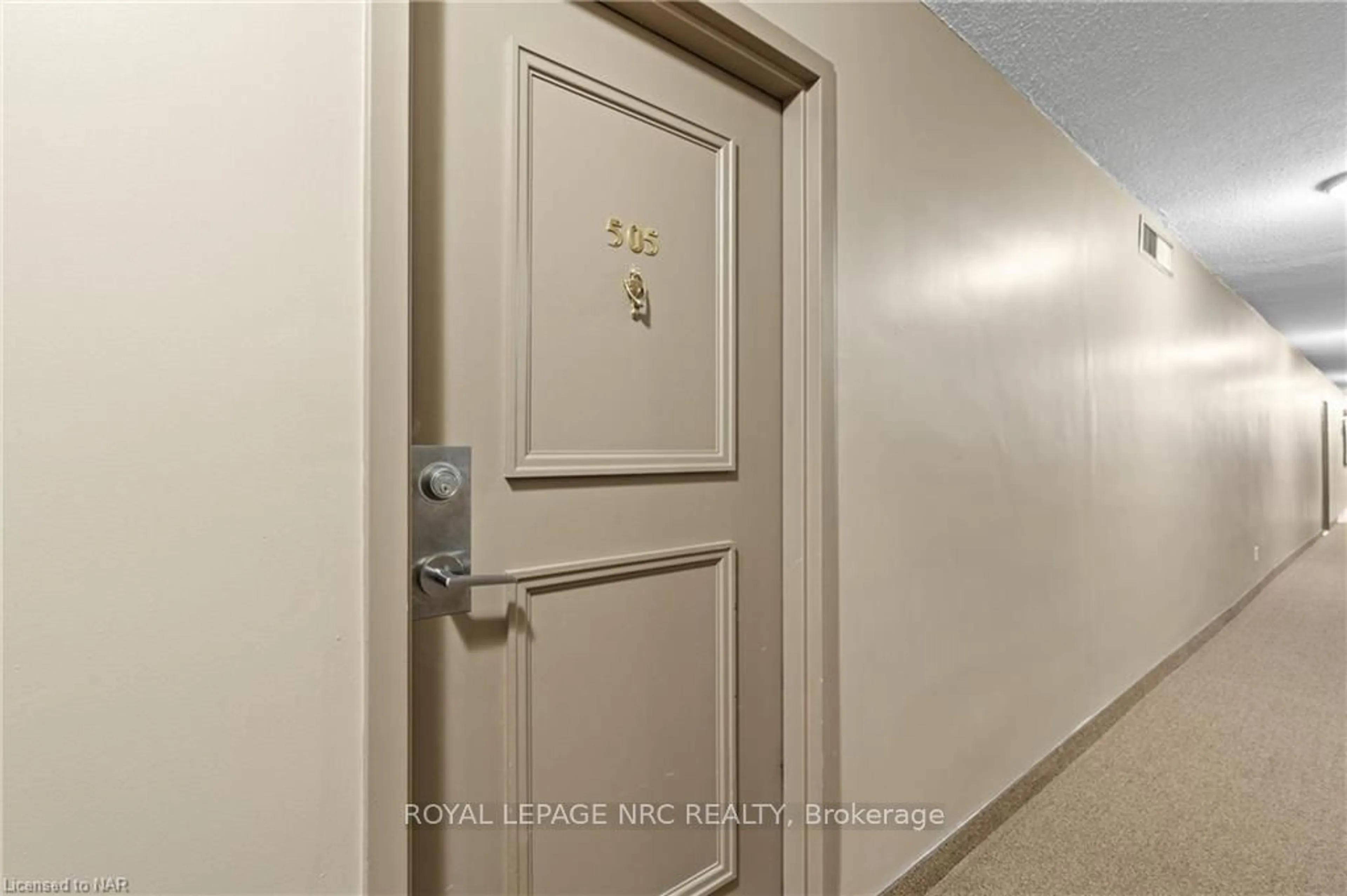 Indoor entryway, unknown floor for 365 GENEVA St #505, St. Catharines Ontario L2N 5S7