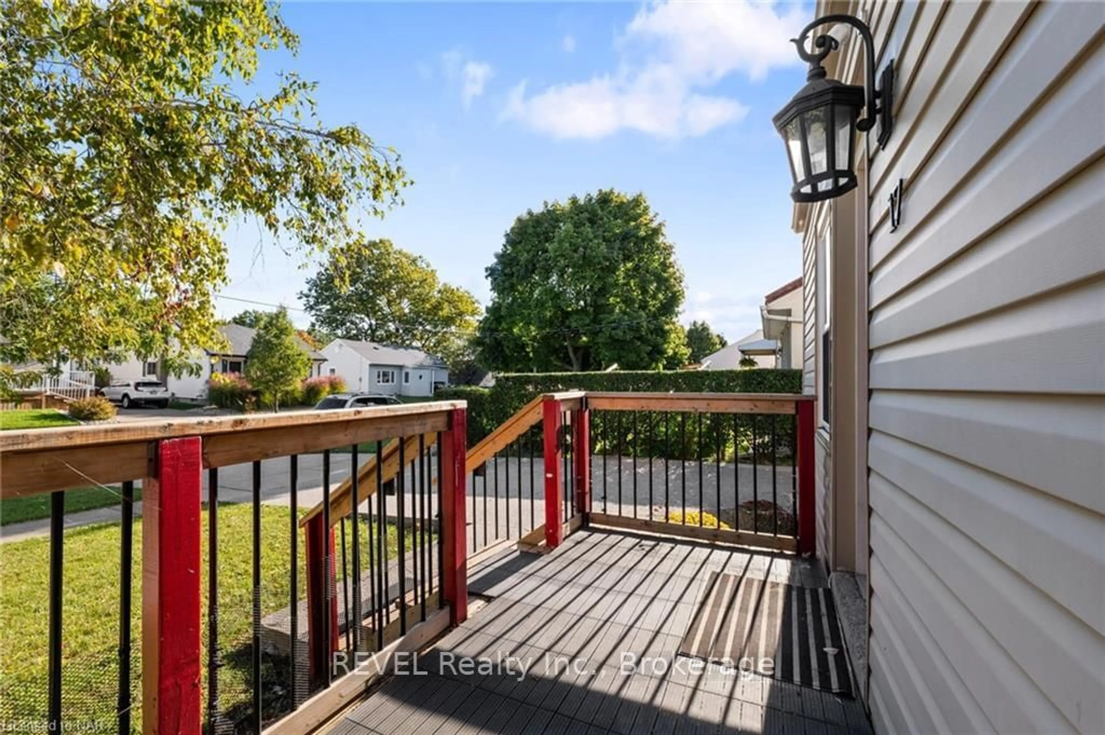 Patio, the fenced backyard for 17 SANDOWN St, St. Catharines Ontario L2N 1X9