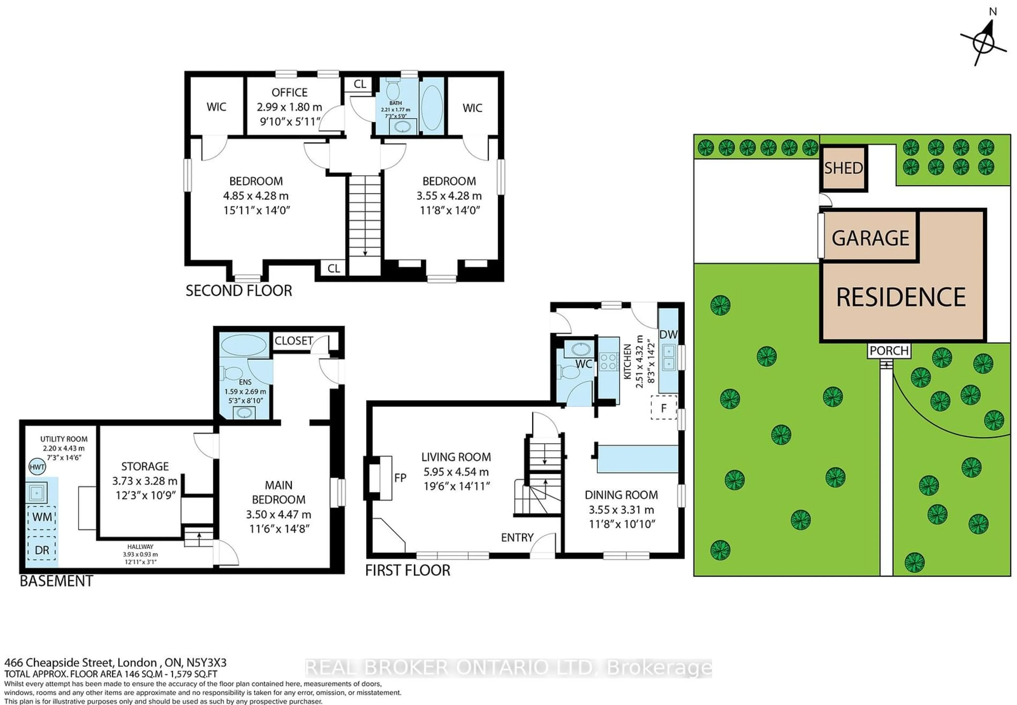 Floor plan for 466 Cheapside St, London Ontario N5Y 3X3