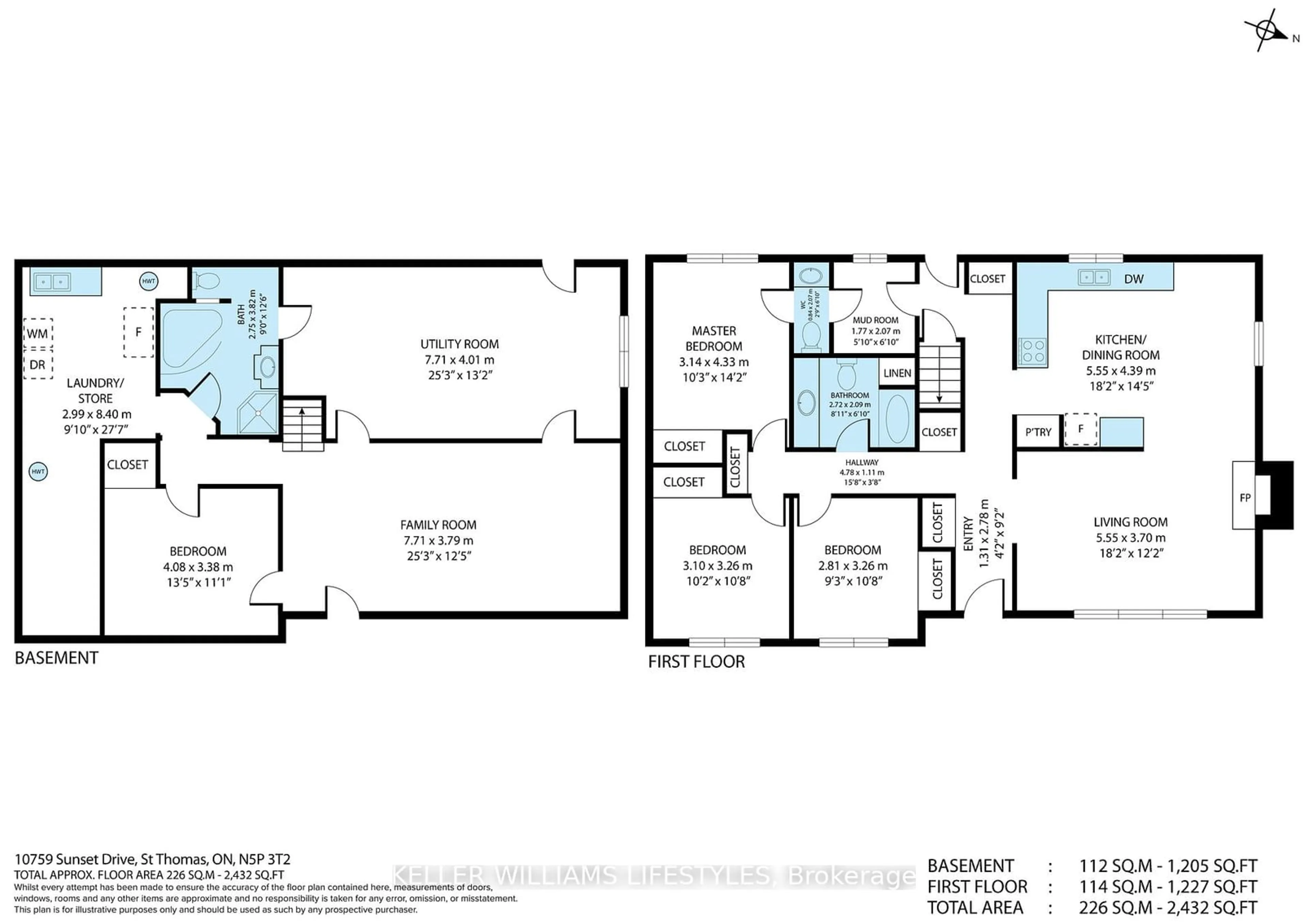 Floor plan for 10759 Sunset Rd, Southwold Ontario N5P 3T2