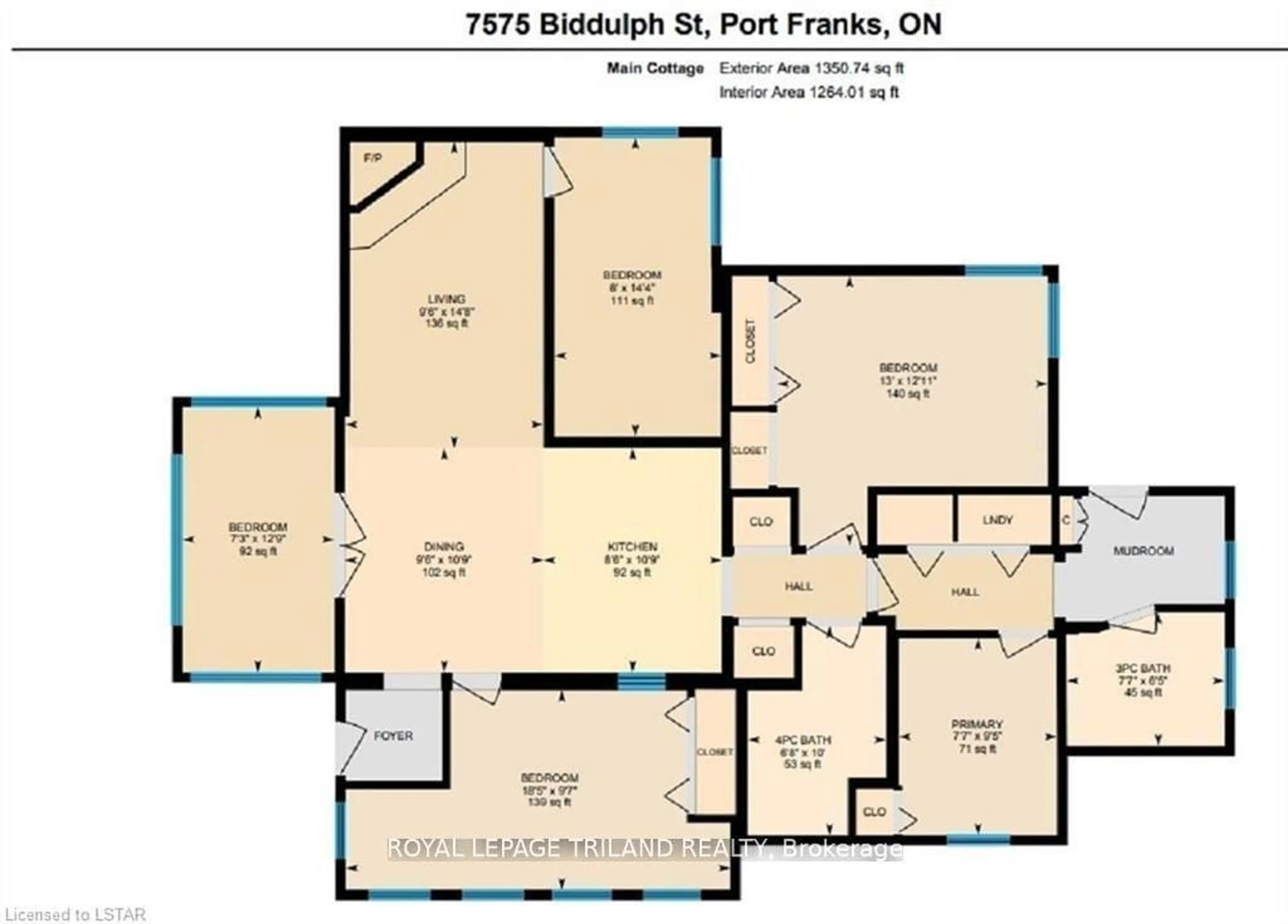 Floor plan for 7575 Biddulph St, Lambton Shores Ontario N0M 2L0