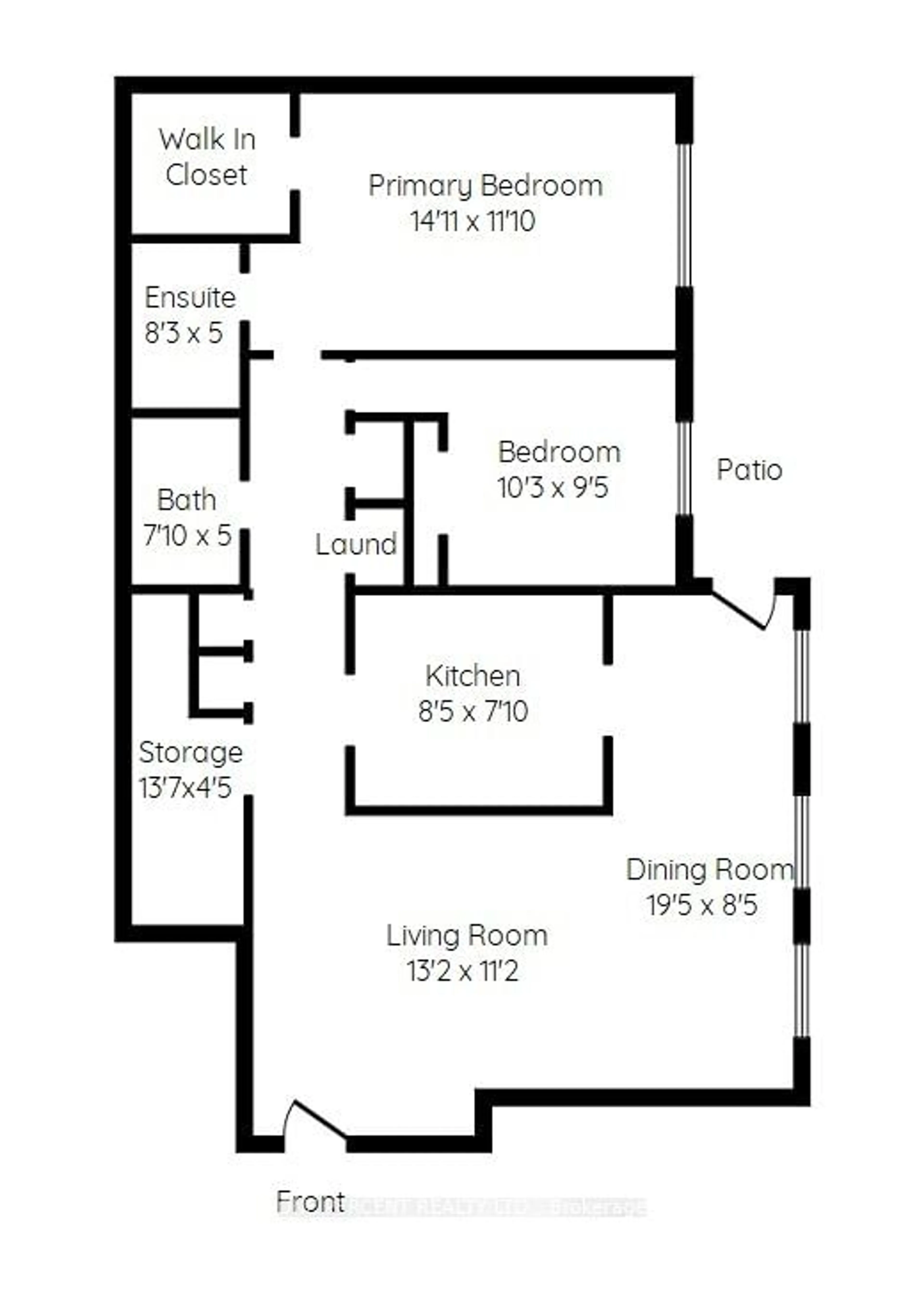 Floor plan for 897 Stone Church Rd #4, Hamilton Ontario L8W 1B2