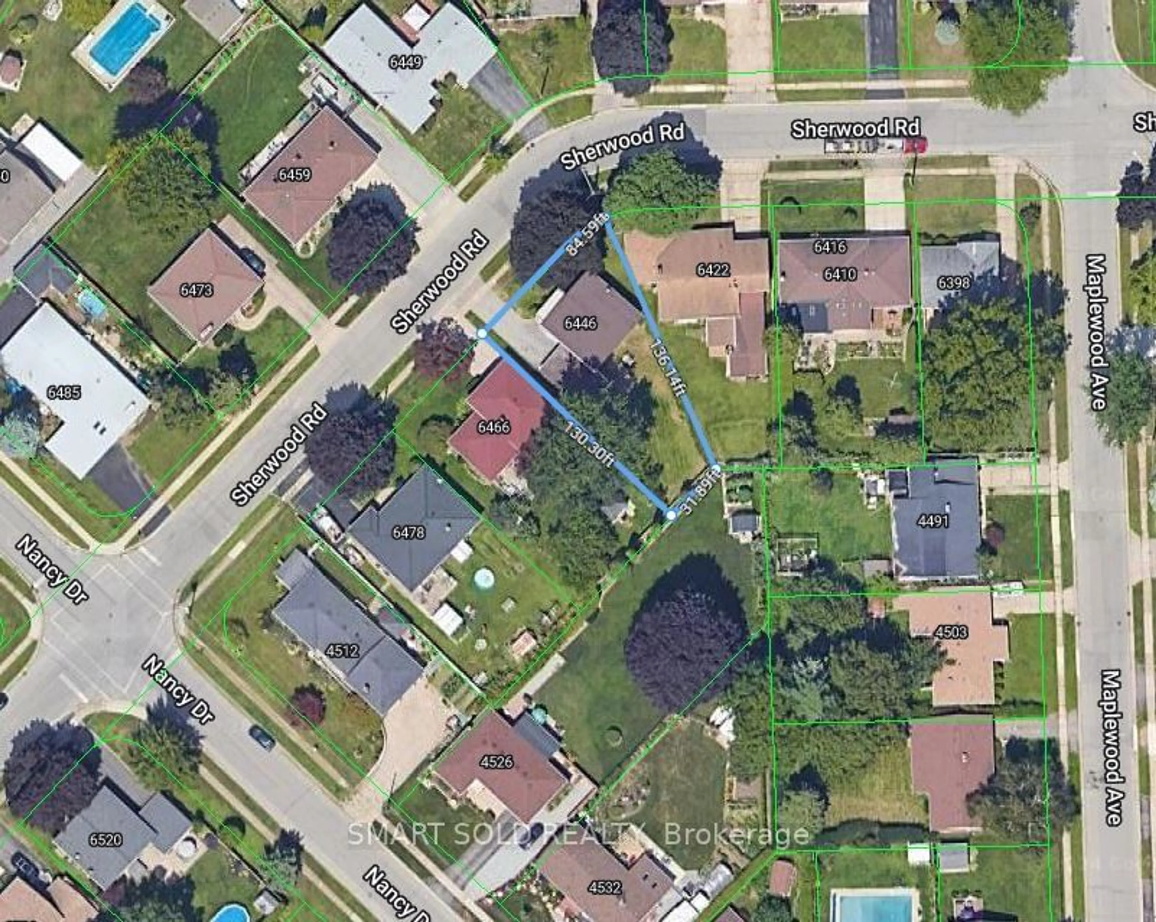 Frontside or backside of a home, the street view for 6446 Sherwood Rd, Niagara Falls Ontario L2E 5M1