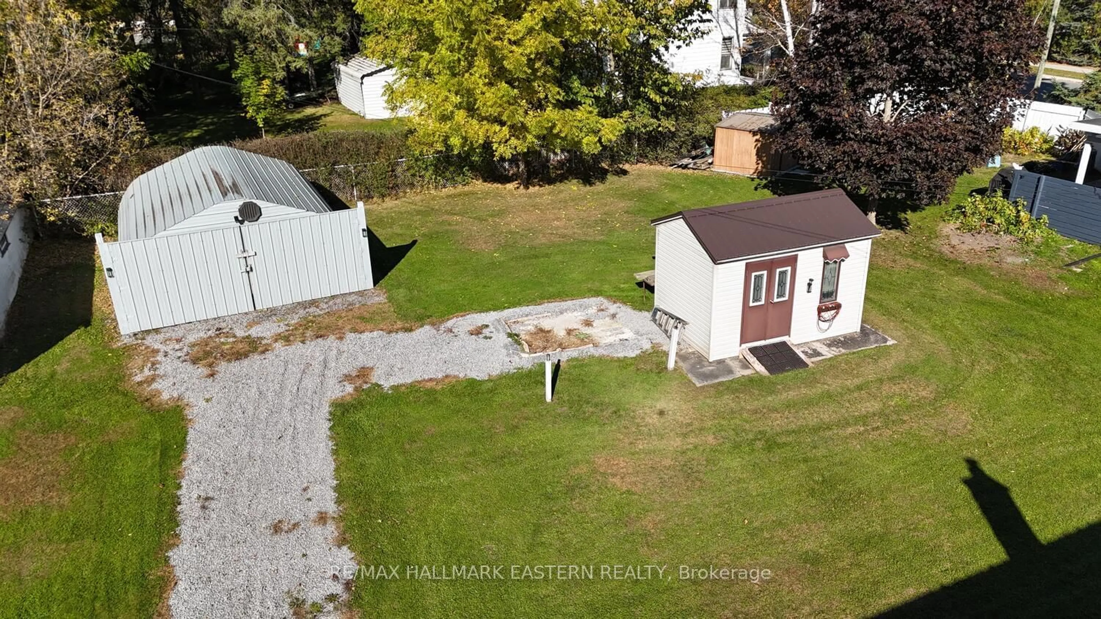 Frontside or backside of a home, the fenced backyard for 4 Alexander St, Havelock-Belmont-Methuen Ontario K0L 1Z0