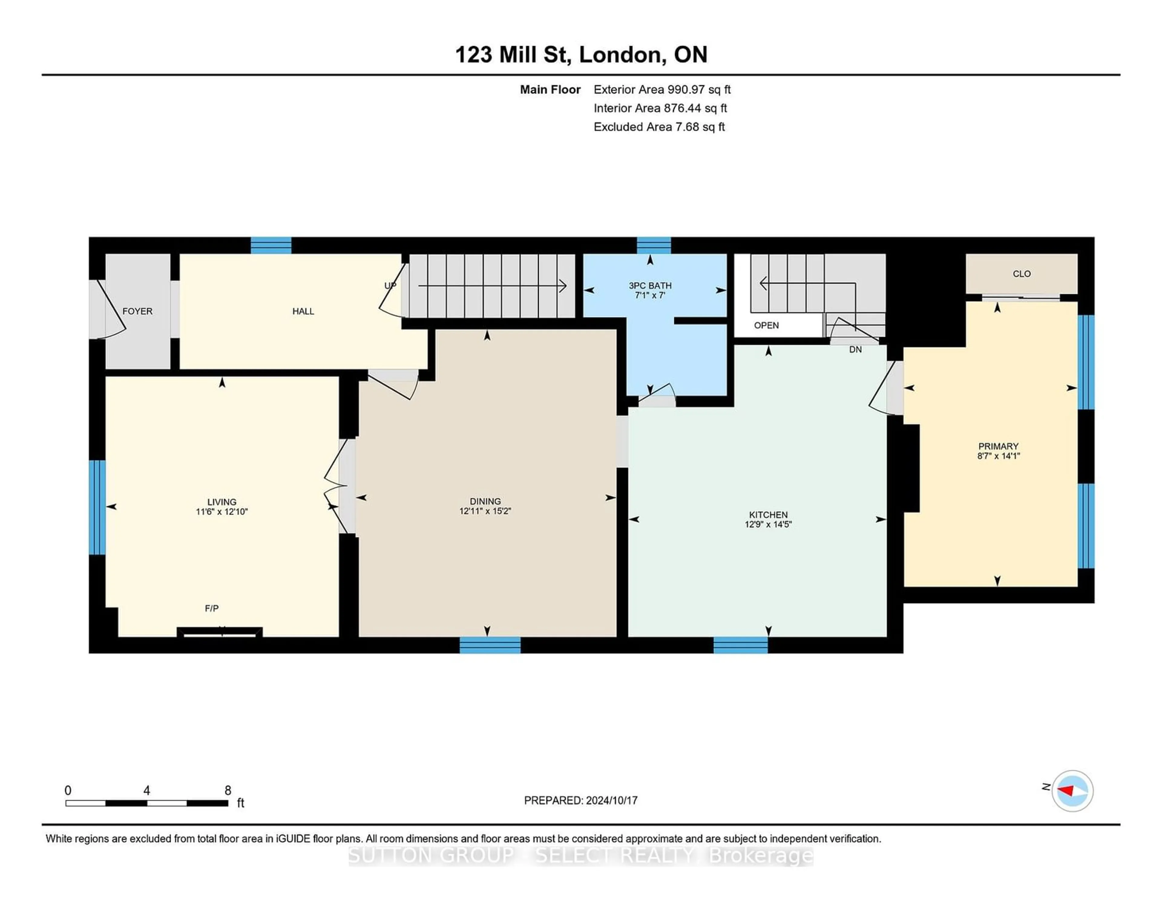 Floor plan for 123 Mill St, London Ontario N6A 1P7