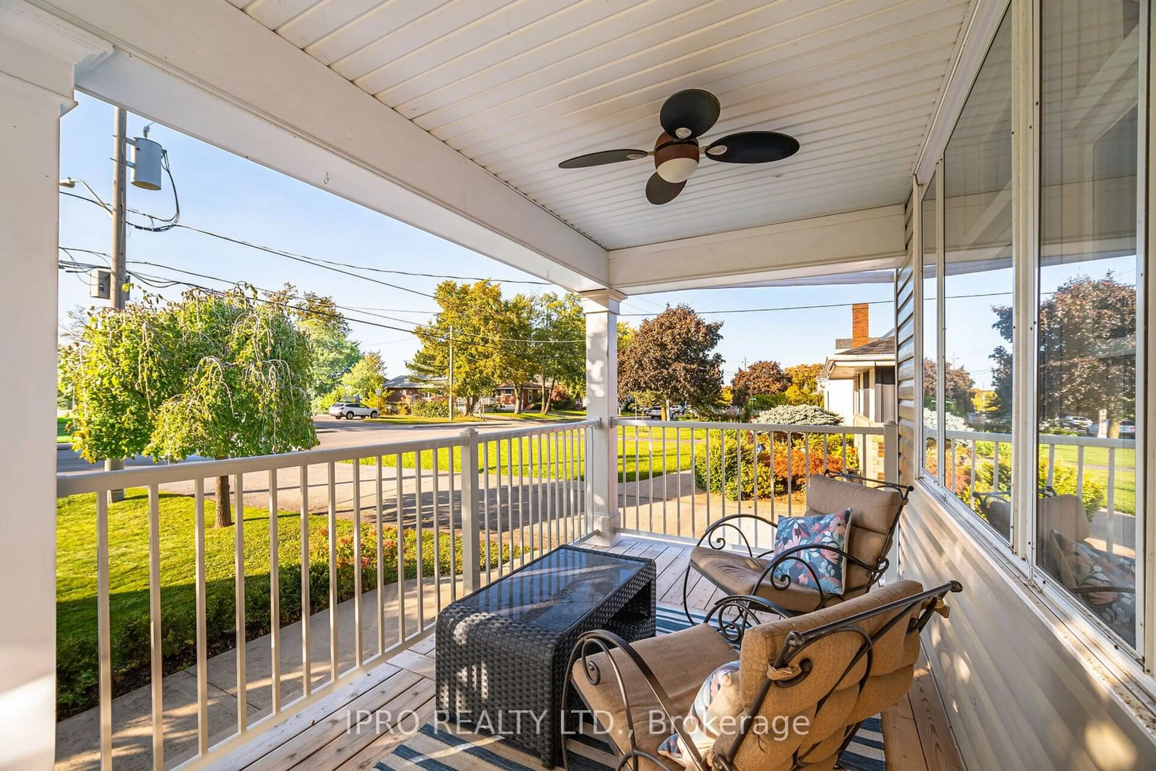 Patio, the fenced backyard for 264 Winona Rd, Hamilton Ontario L8E 5L3