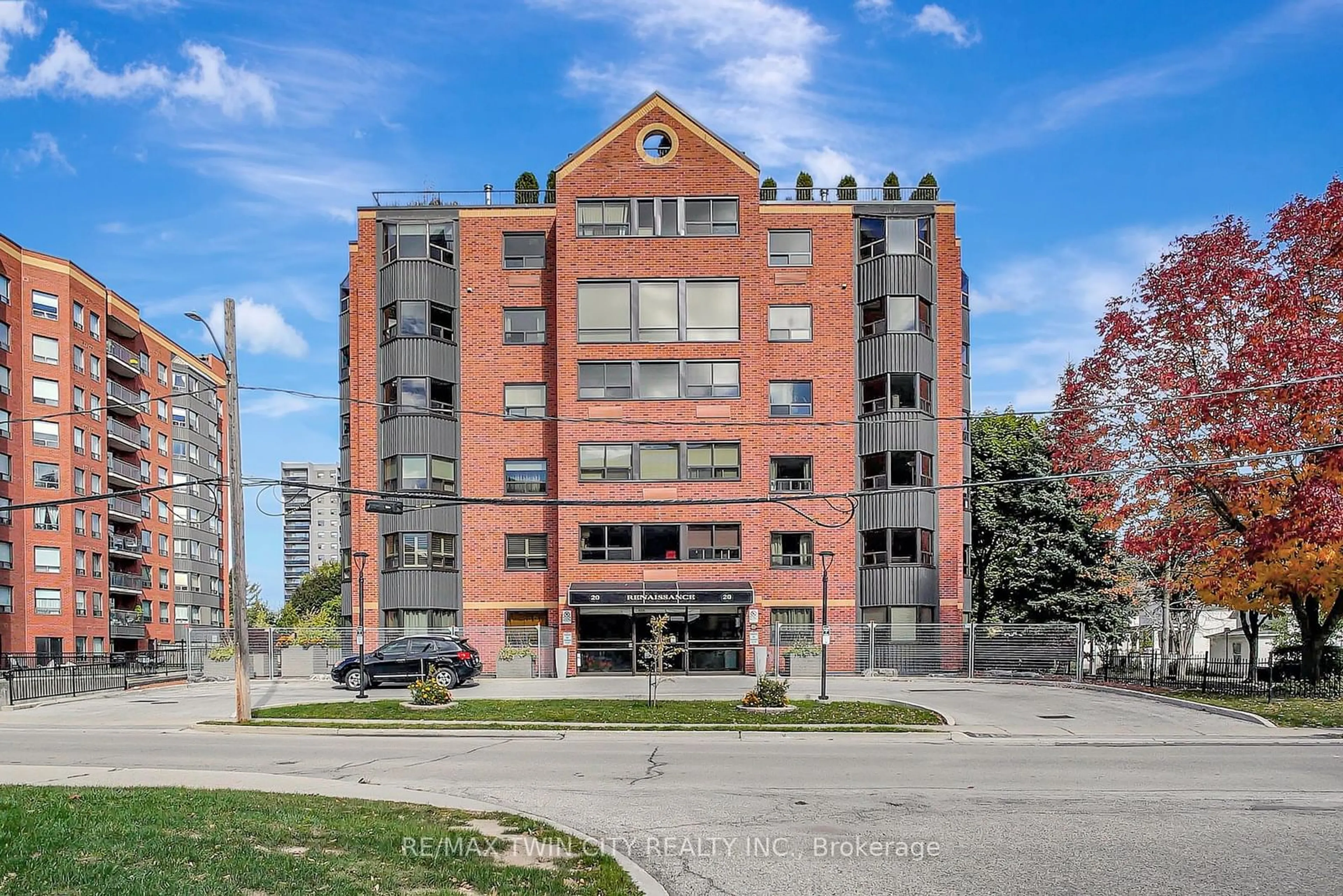 A pic from exterior of the house or condo, the front or back of building for 20 Ellen St #302, Kitchener Ontario N2H 6R7