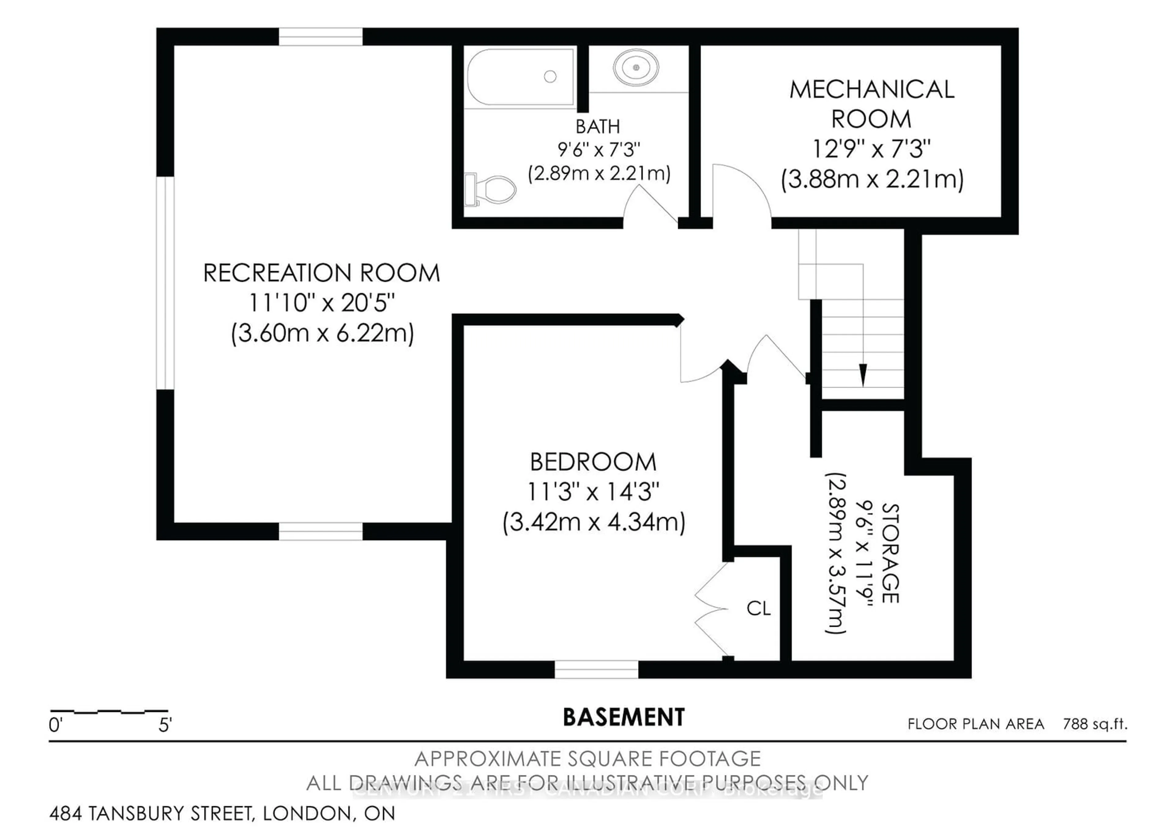 Floor plan for 484 Tansbury St, London Ontario N6G 0J6