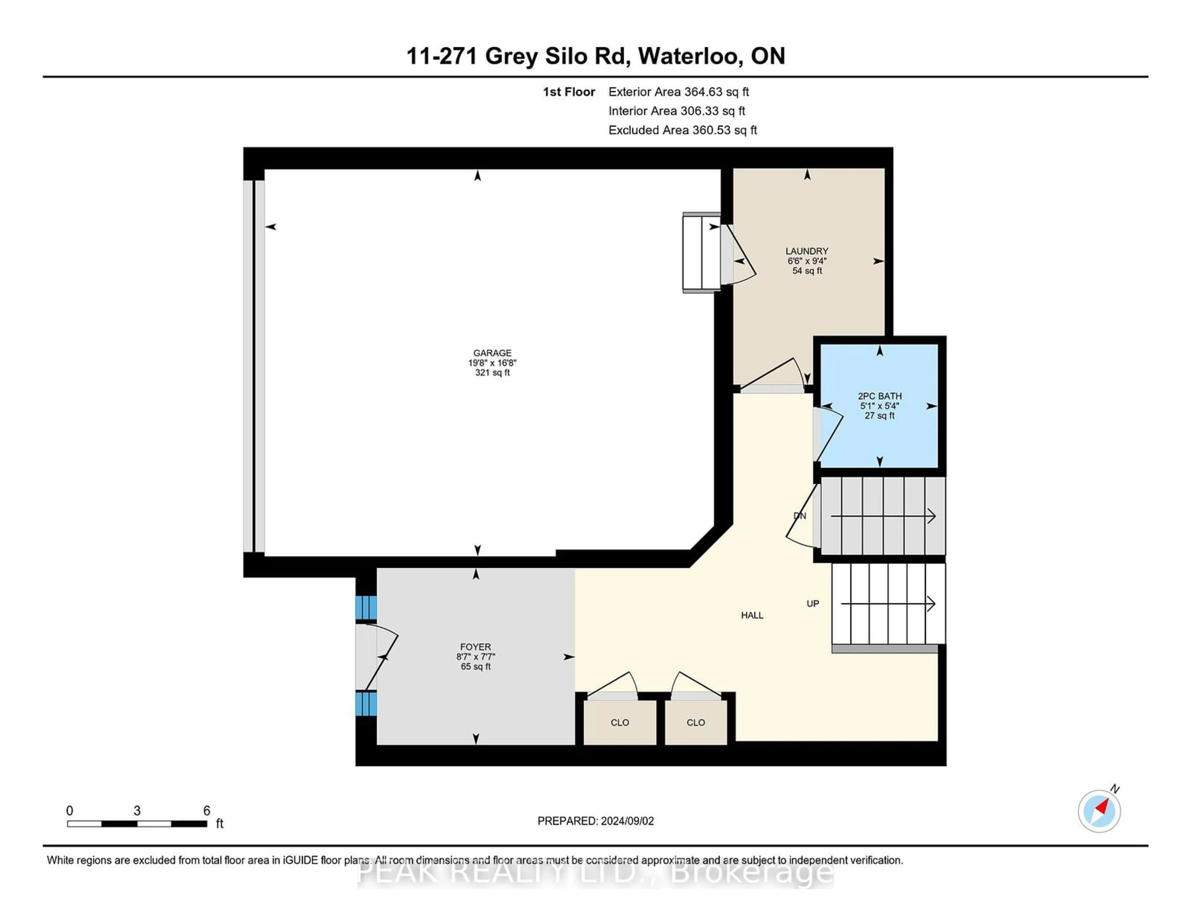 Floor plan for 271 Grey Silo Rd #11, Waterloo Ontario N2K 0E9