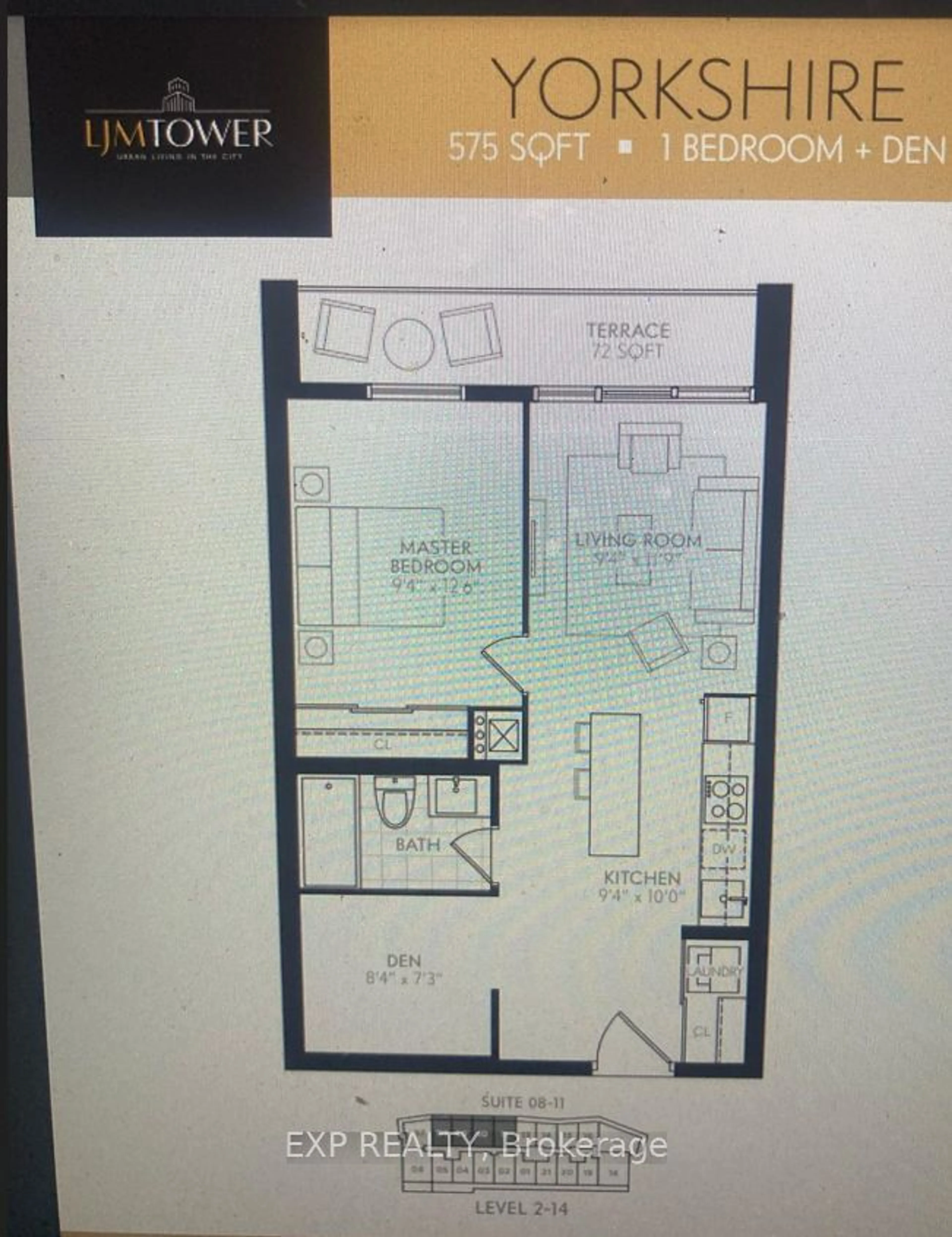 Floor plan for 2782 Barton St #611, Hamilton Ontario L8E 2J8