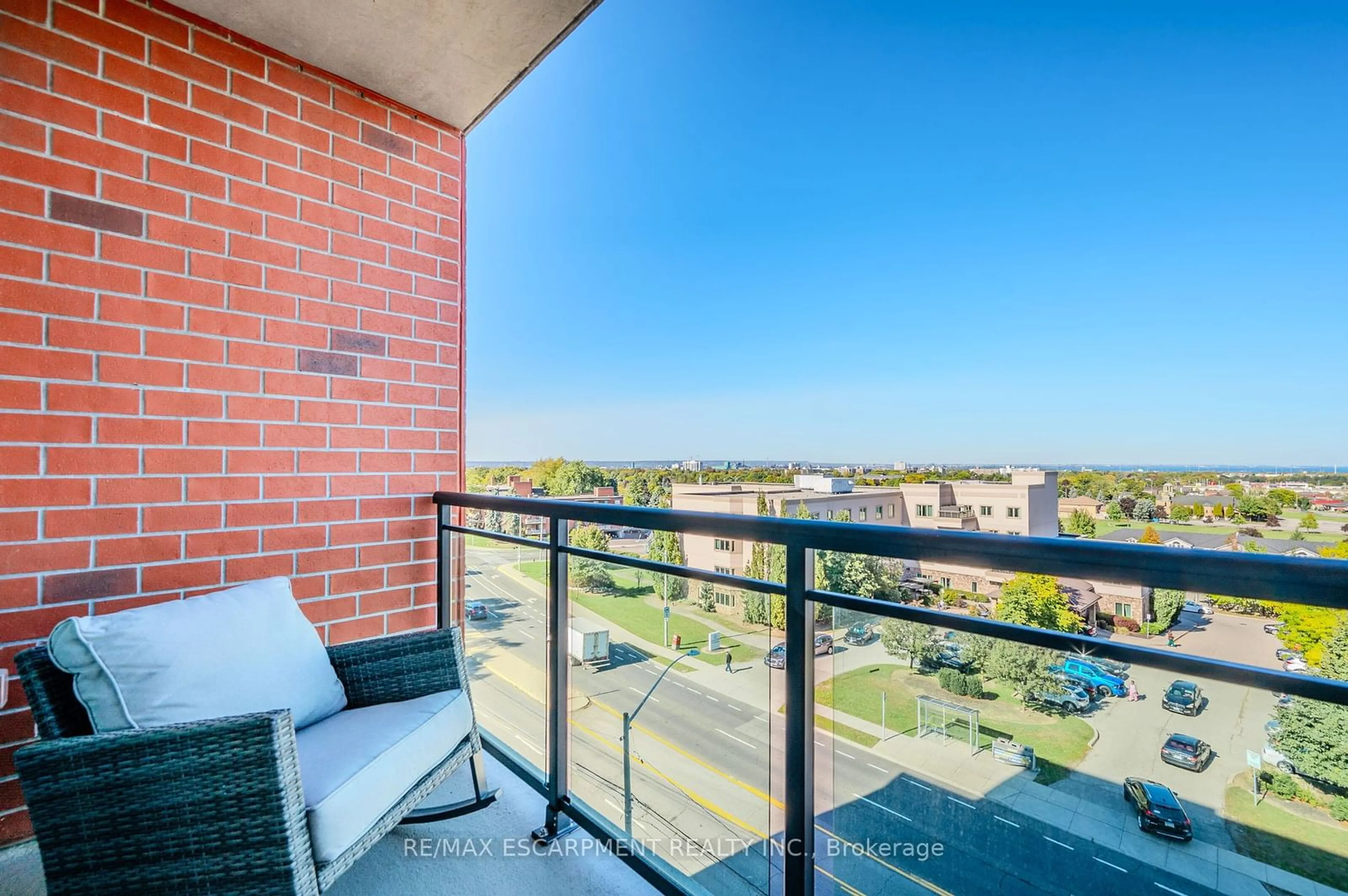 Balcony in the apartment for 2750 King St #605, Hamilton Ontario L8G 1J4