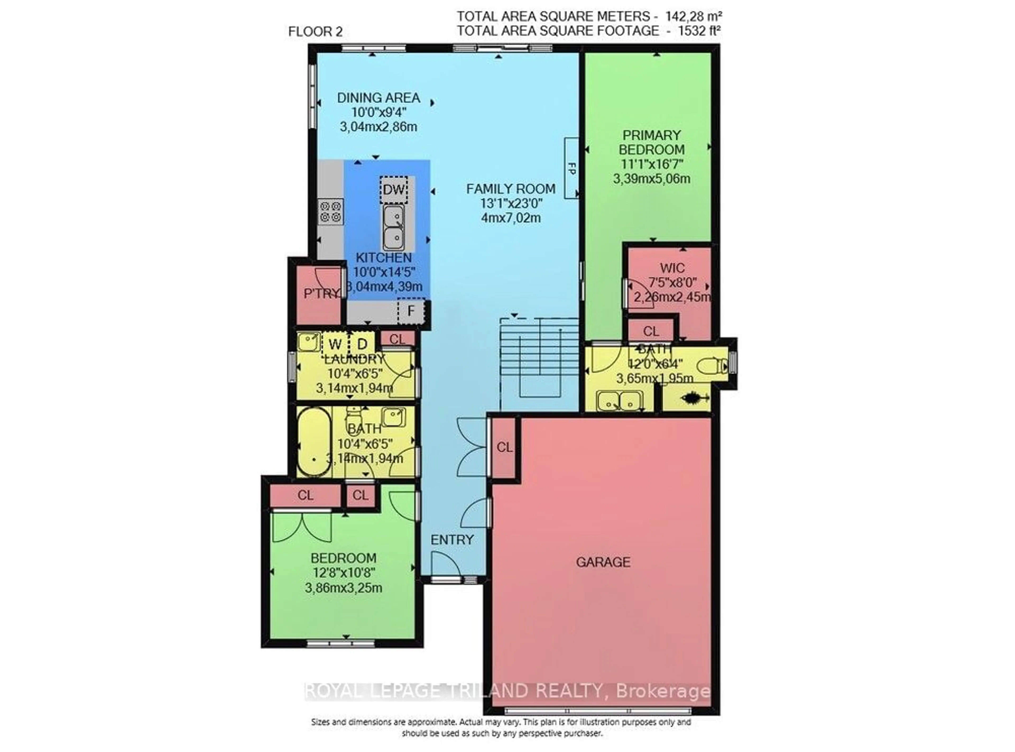 Floor plan for 95 BROOKER Tr, Thames Centre Ontario N0M 2P0