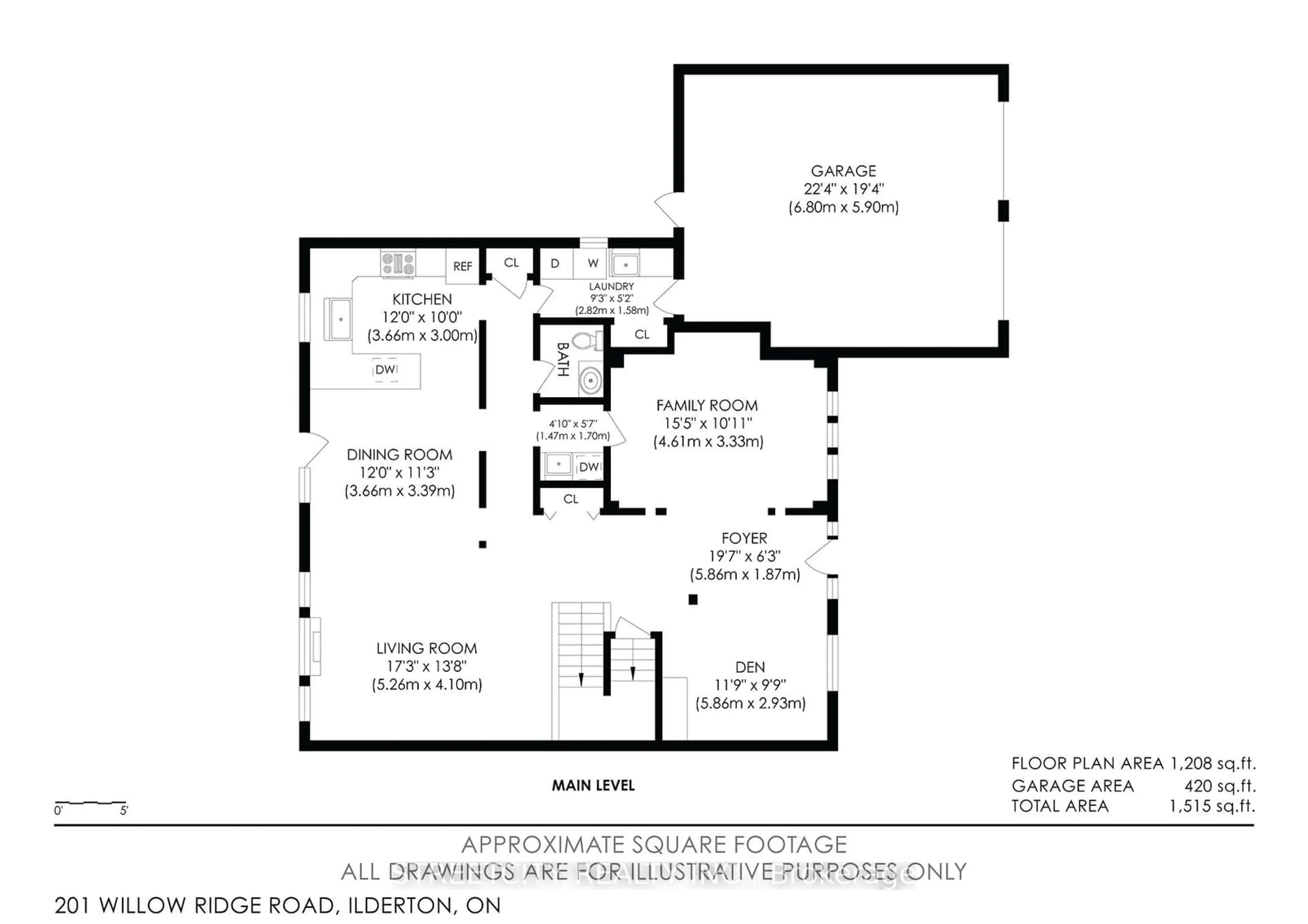 Floor plan for 201 Willow Ridge Rd, Middlesex Centre Ontario N0M 2A0