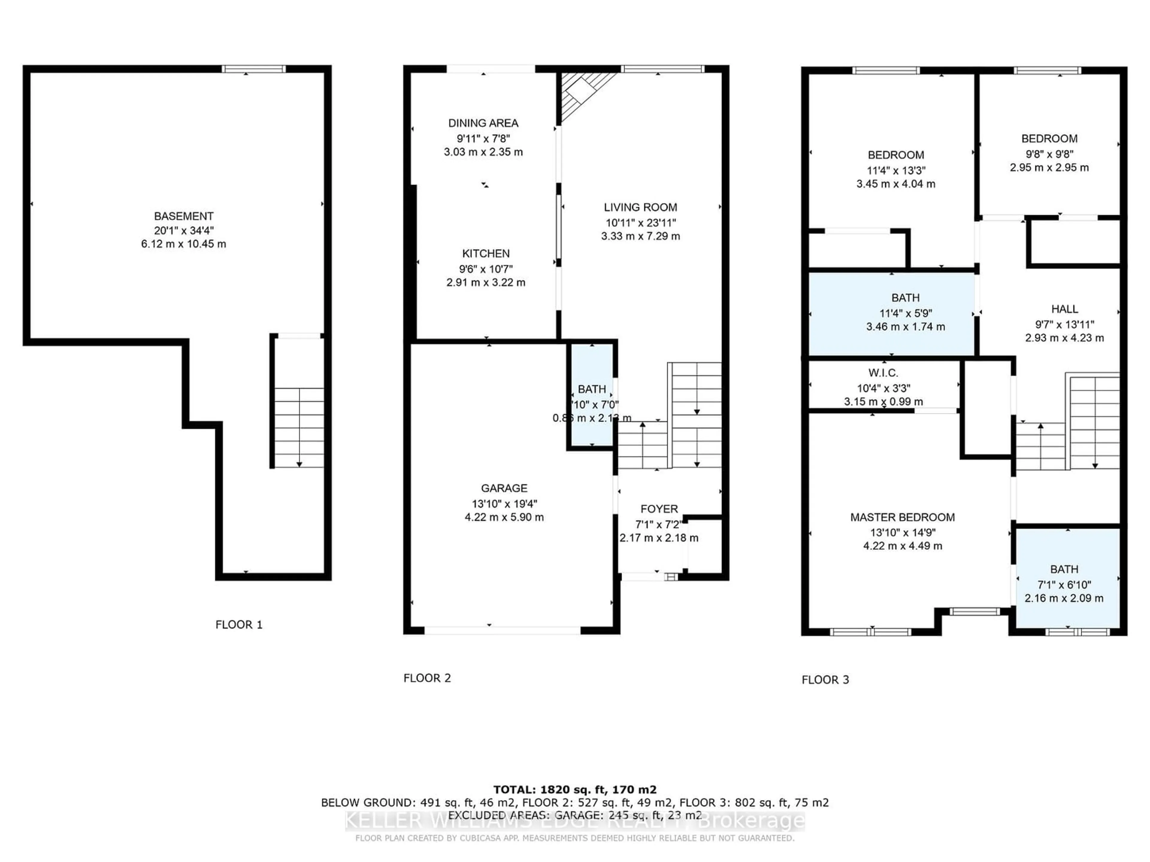 Floor plan for 40 Dartmouth Gate #19, Hamilton Ontario L8E 0B9